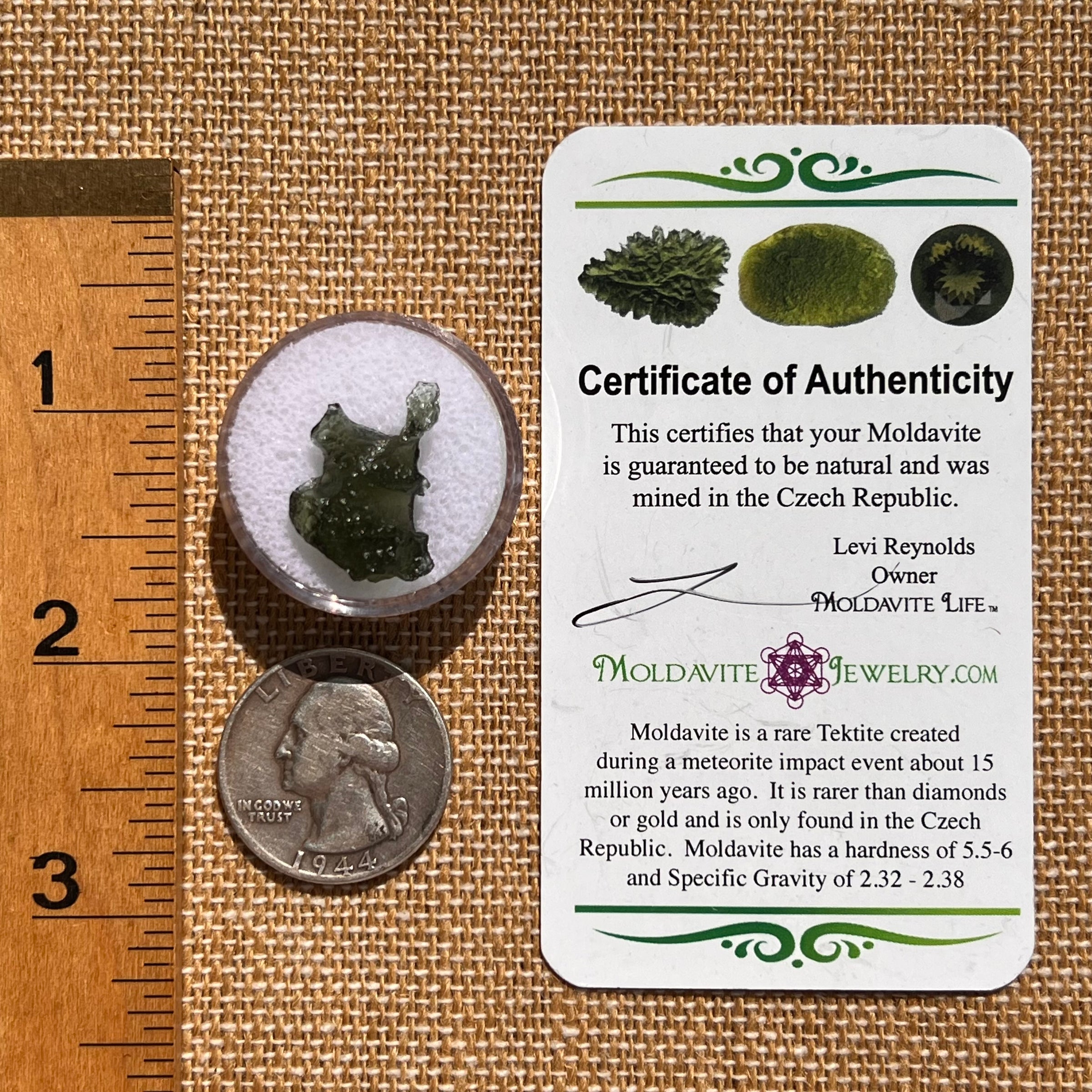 Moldavite 1.4 grams #2092-Moldavite Life