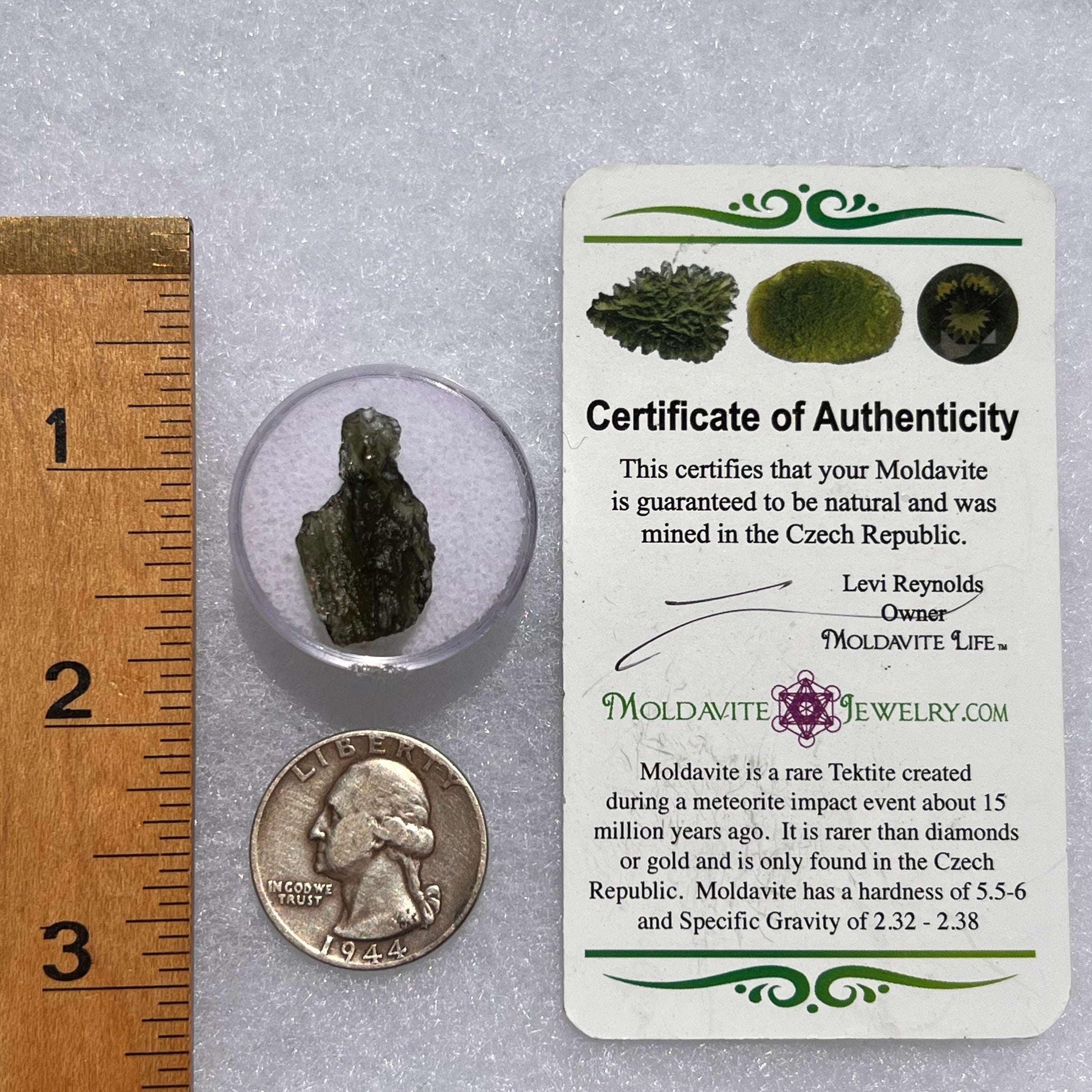 Moldavite 1.5 grams #1865-Moldavite Life