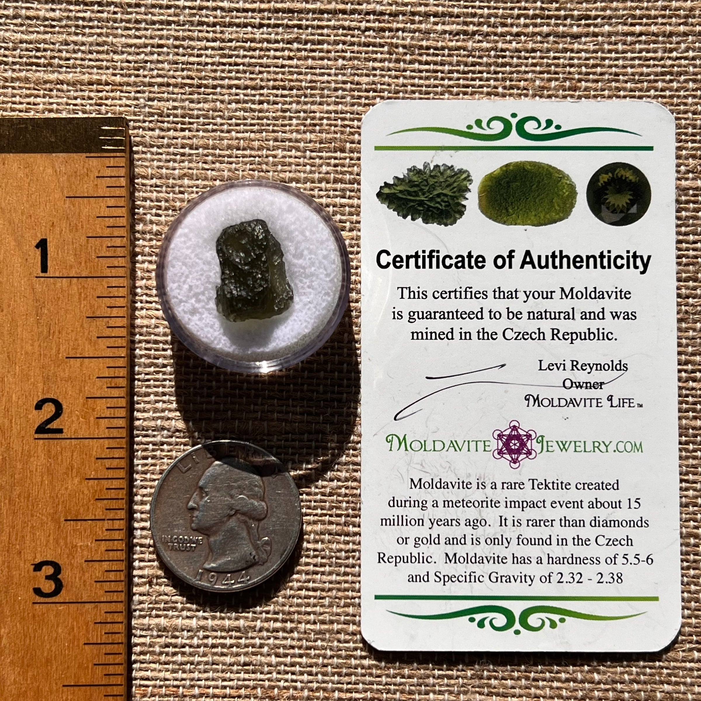 Moldavite 1.5 grams #1918-Moldavite Life
