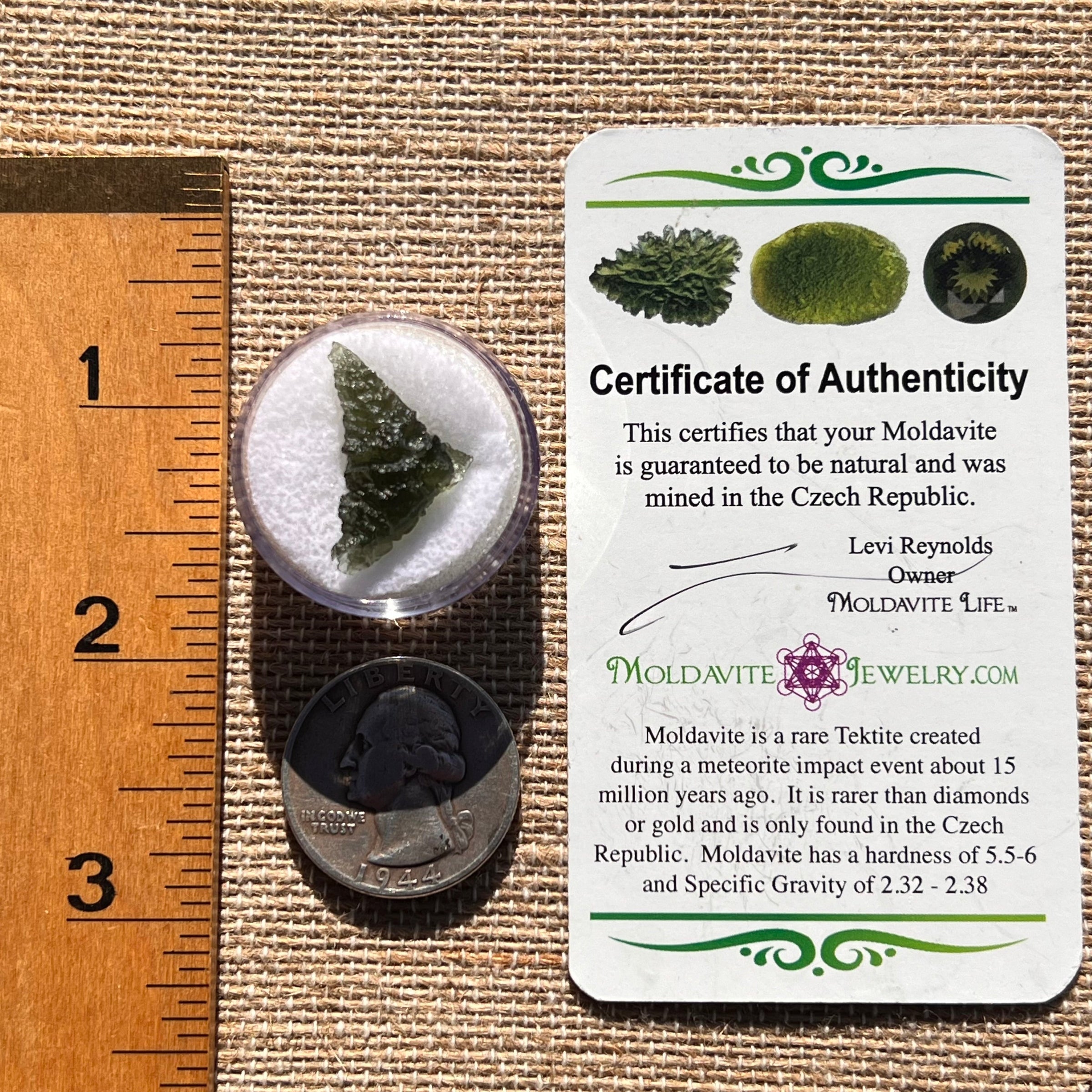 Moldavite 1.5 grams #1961-Moldavite Life
