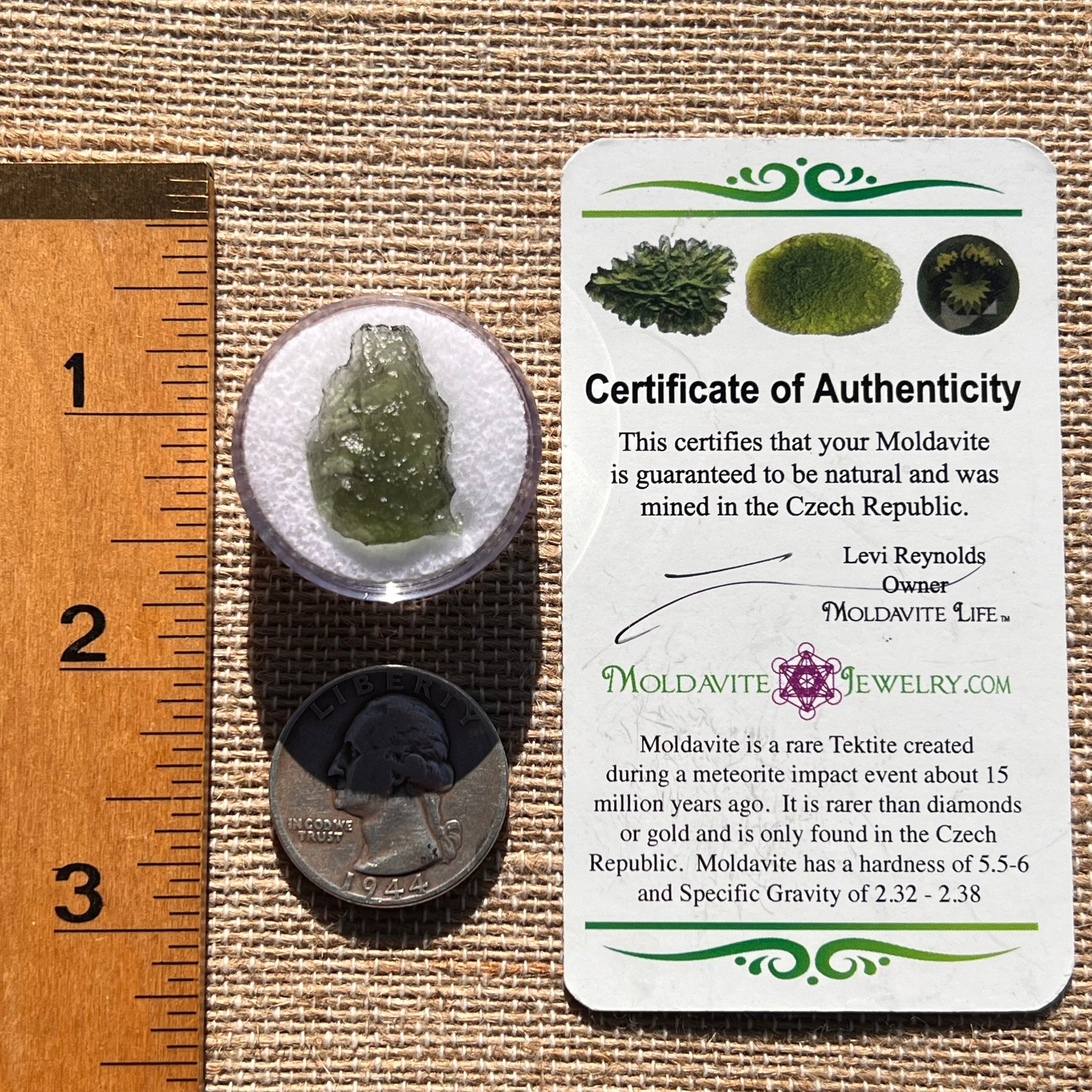 Moldavite 1.5 grams #1963-Moldavite Life