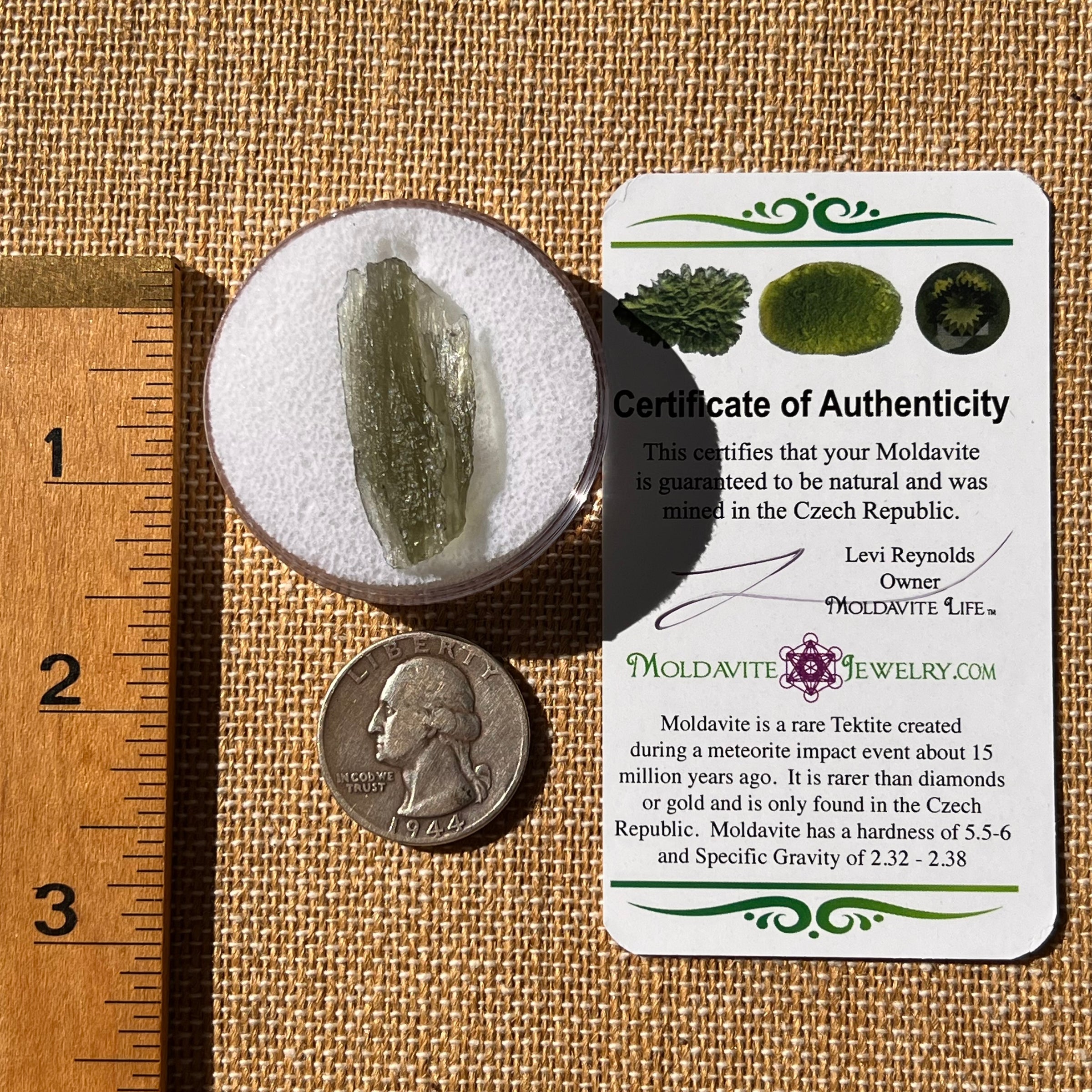Moldavite 1.5 grams #2210-Moldavite Life