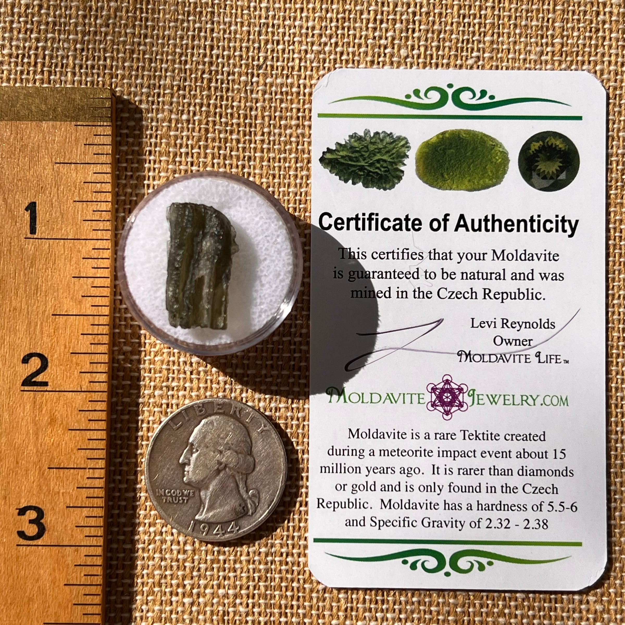 Moldavite 1.5 grams #2223-Moldavite Life