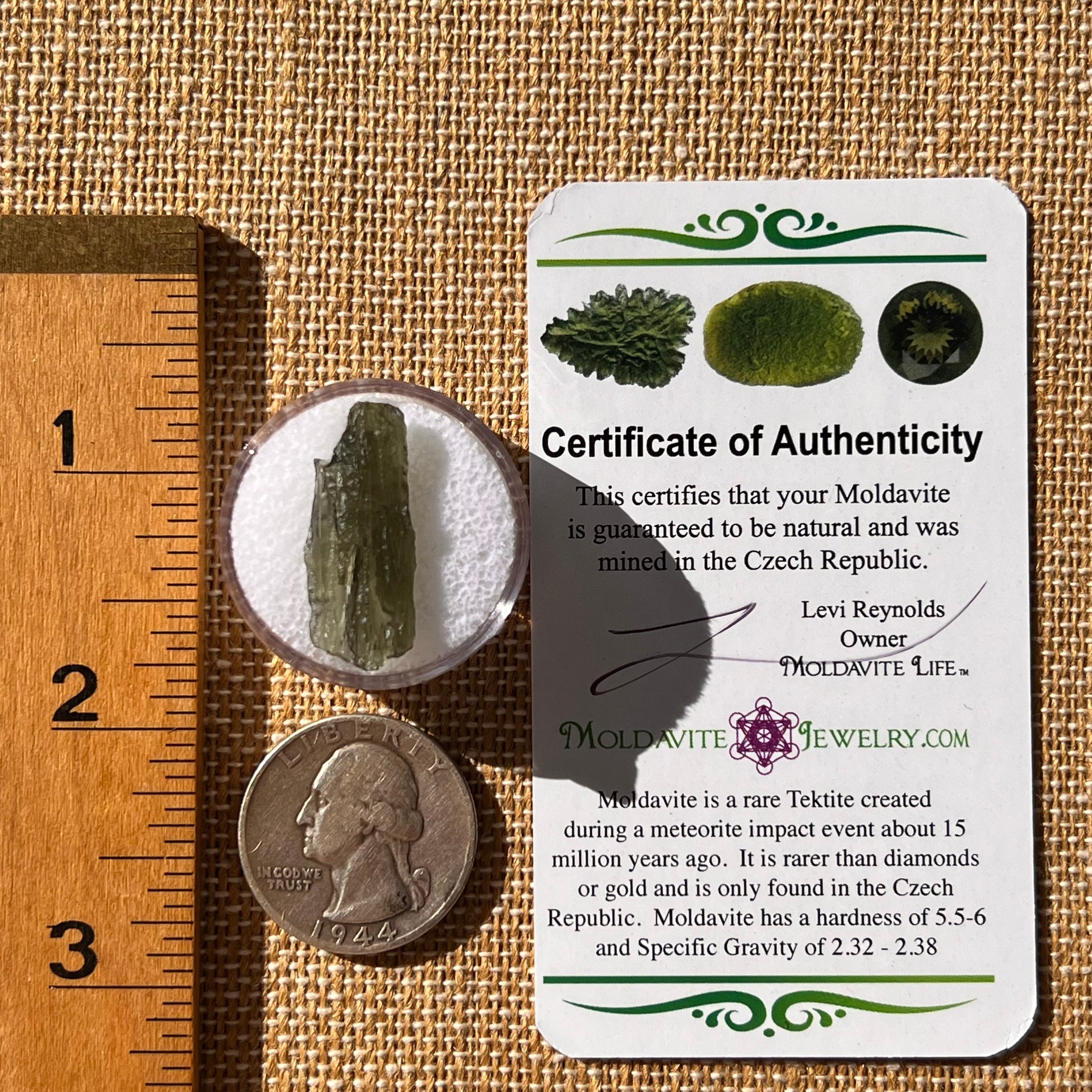 Moldavite 1.5 grams #2251-Moldavite Life