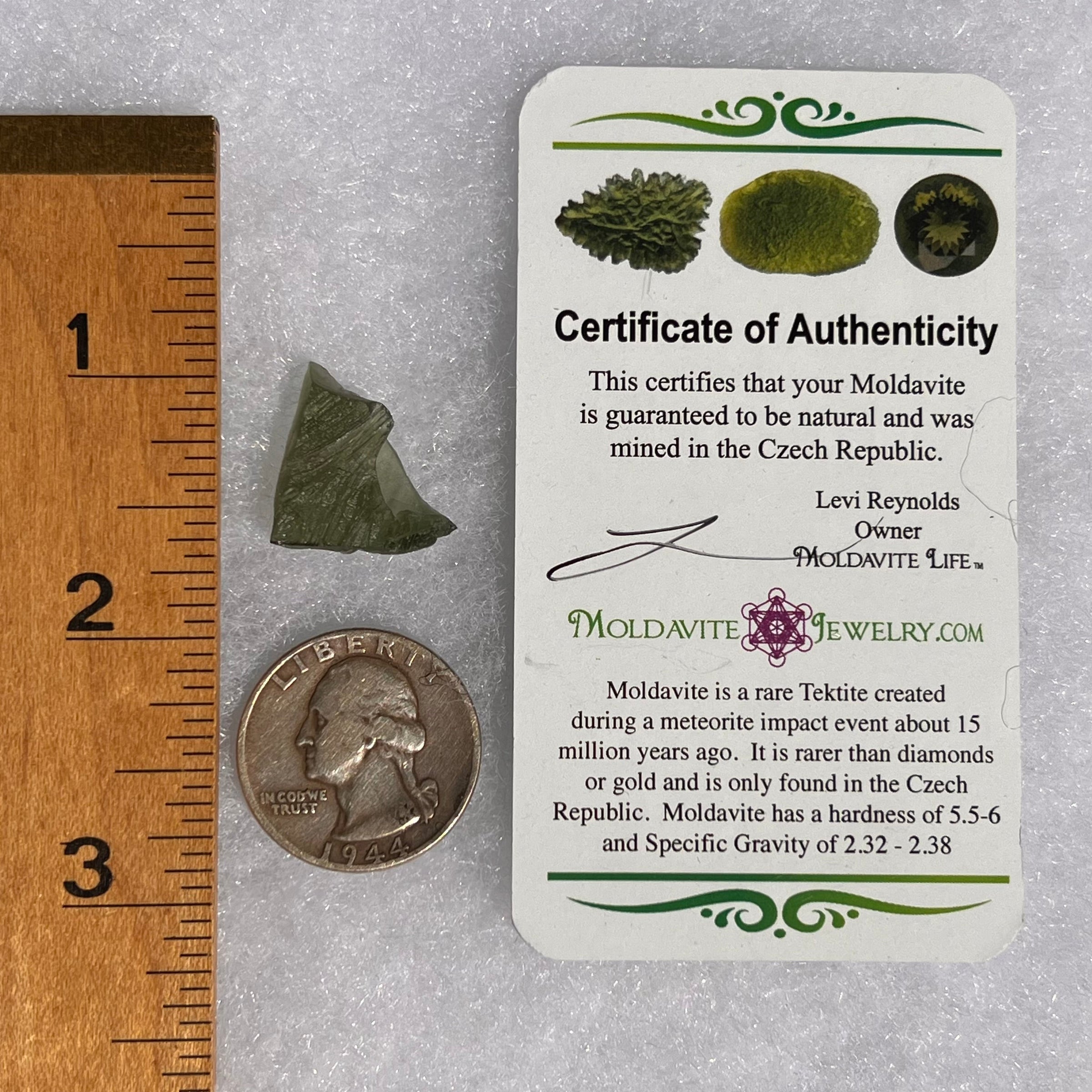 Moldavite 1.6 grams #1697-Moldavite Life