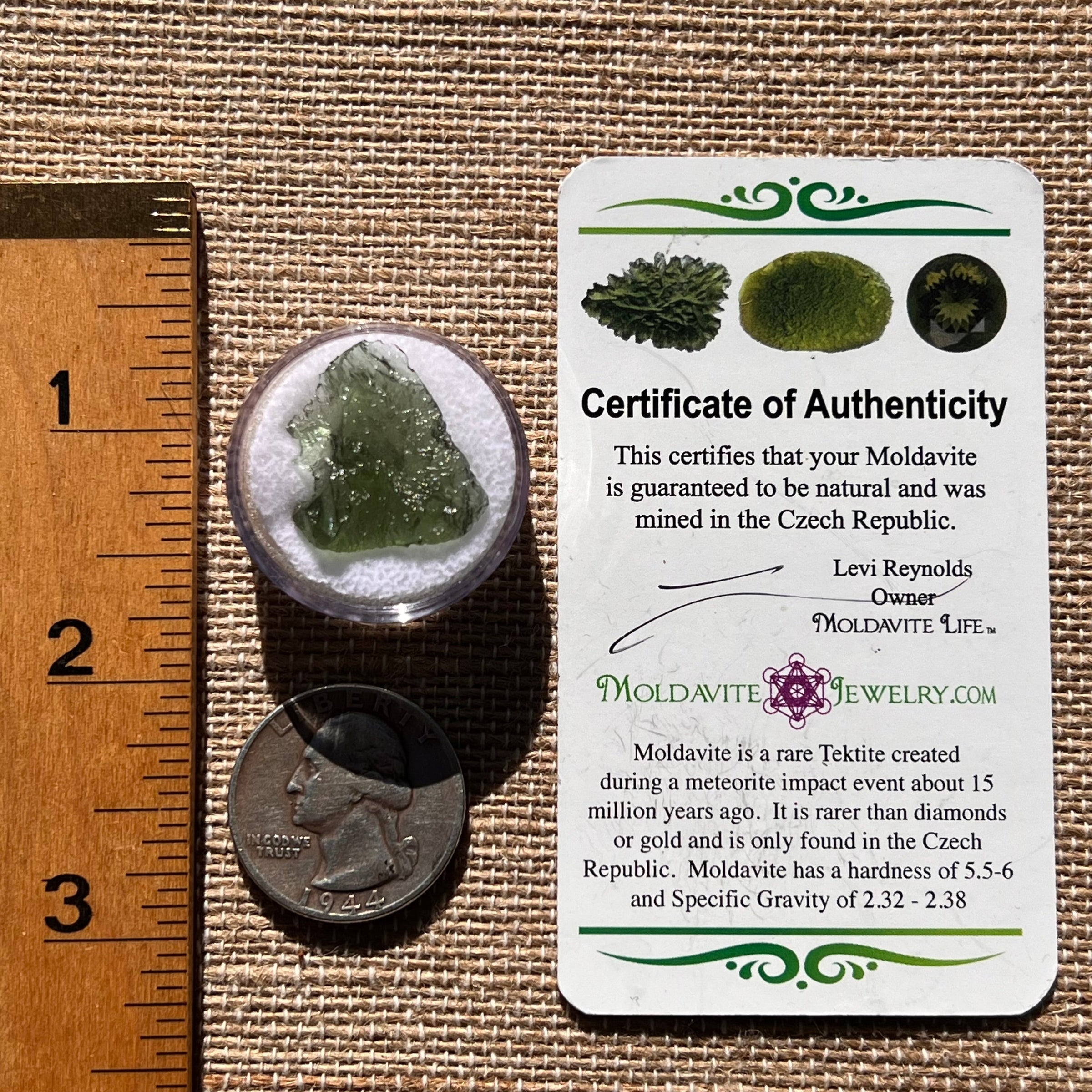 Moldavite 1.6 grams #1908-Moldavite Life