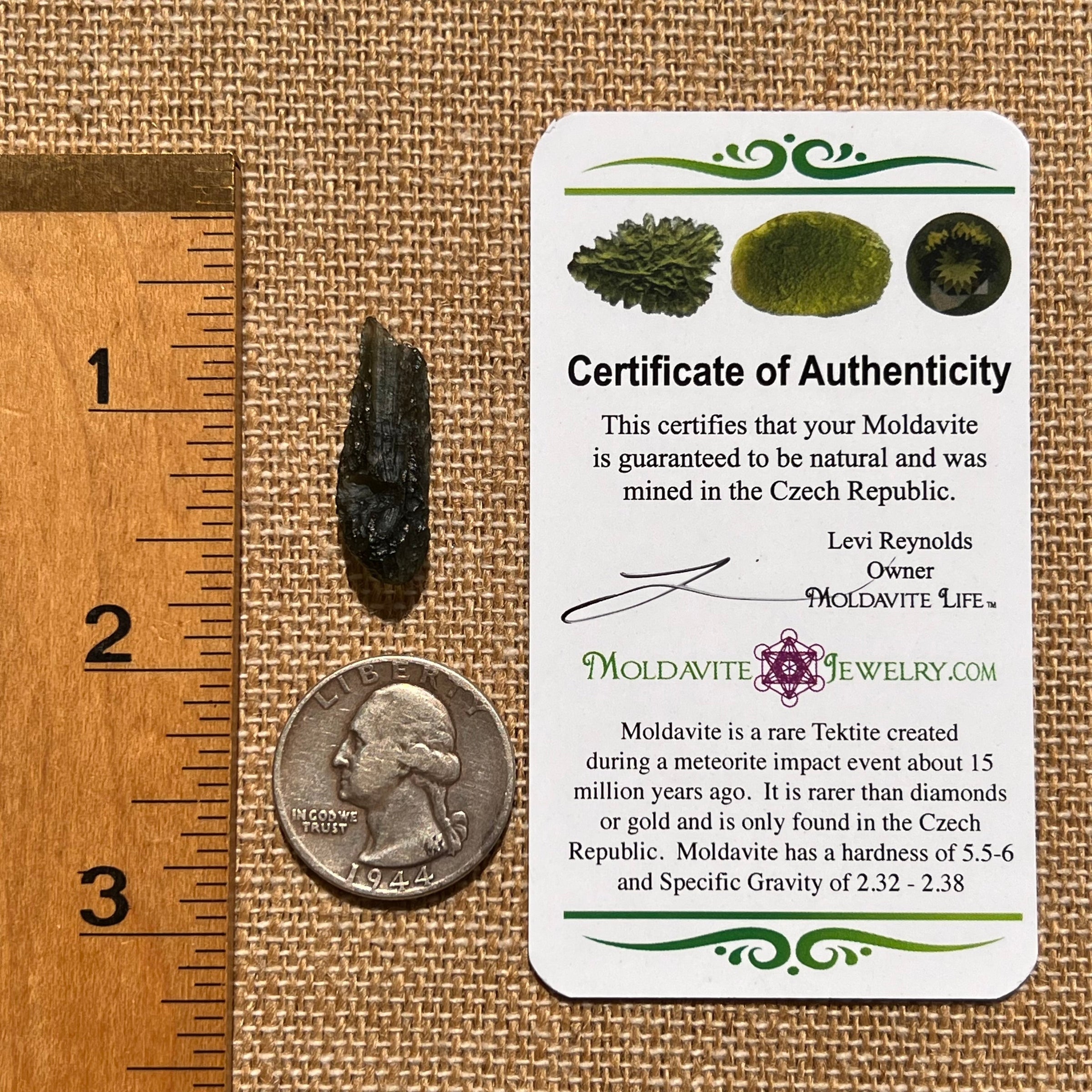 Moldavite 1.7 grams #1673-Moldavite Life