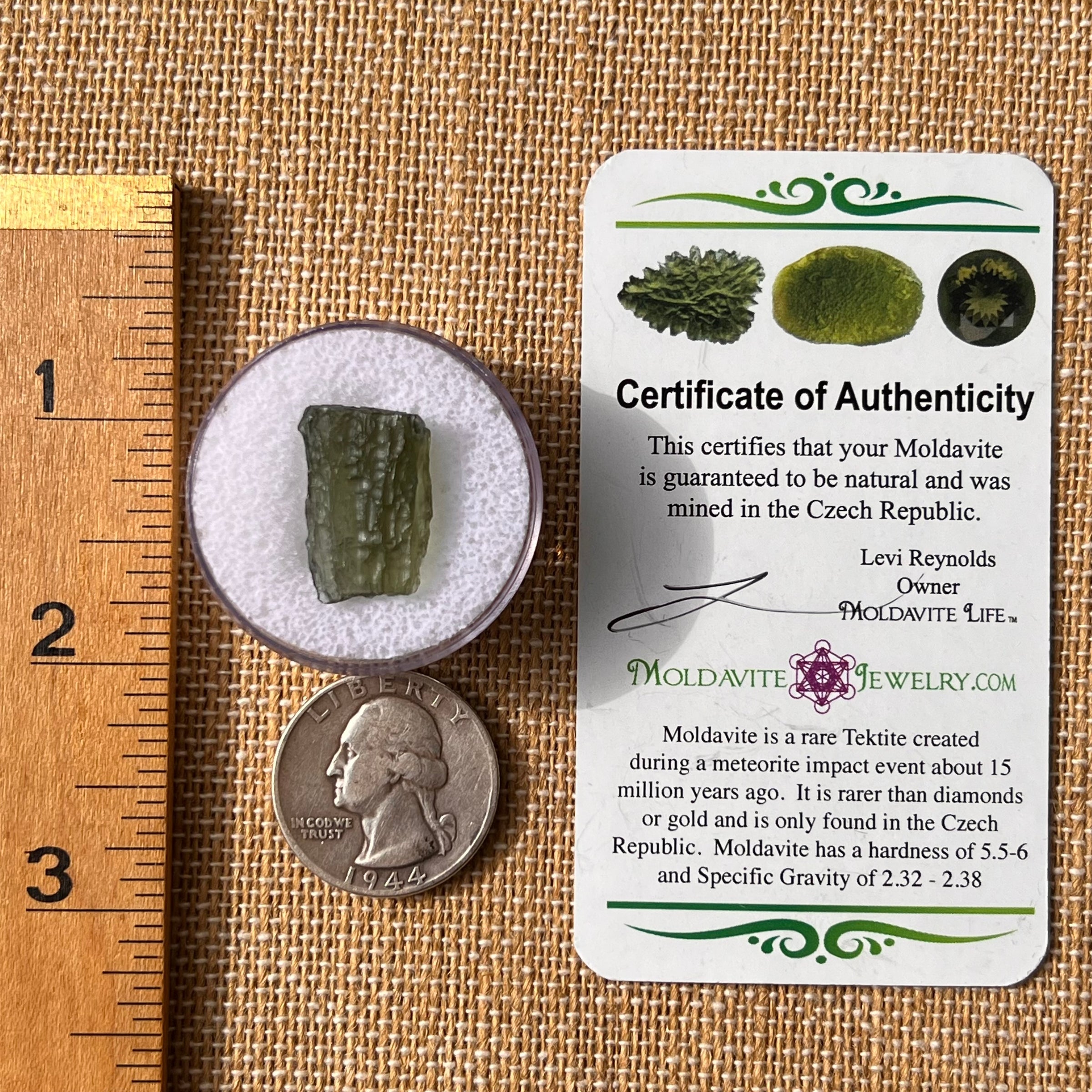 Moldavite 1.7 grams #2164-Moldavite Life