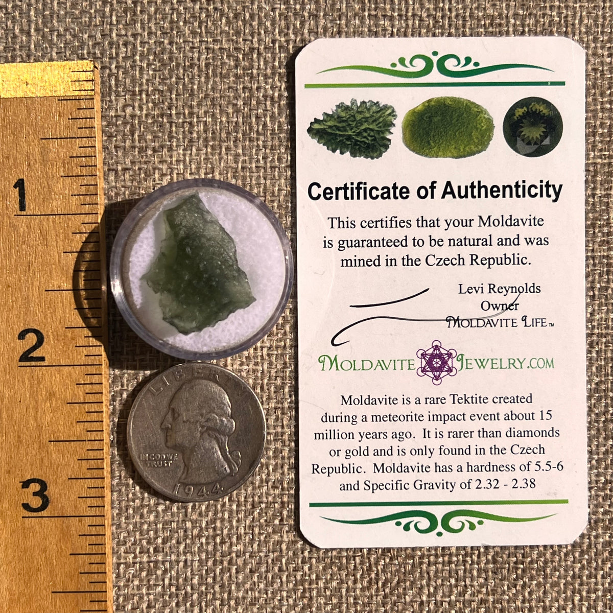 Moldavite 1.7 grams #2341-Moldavite Life