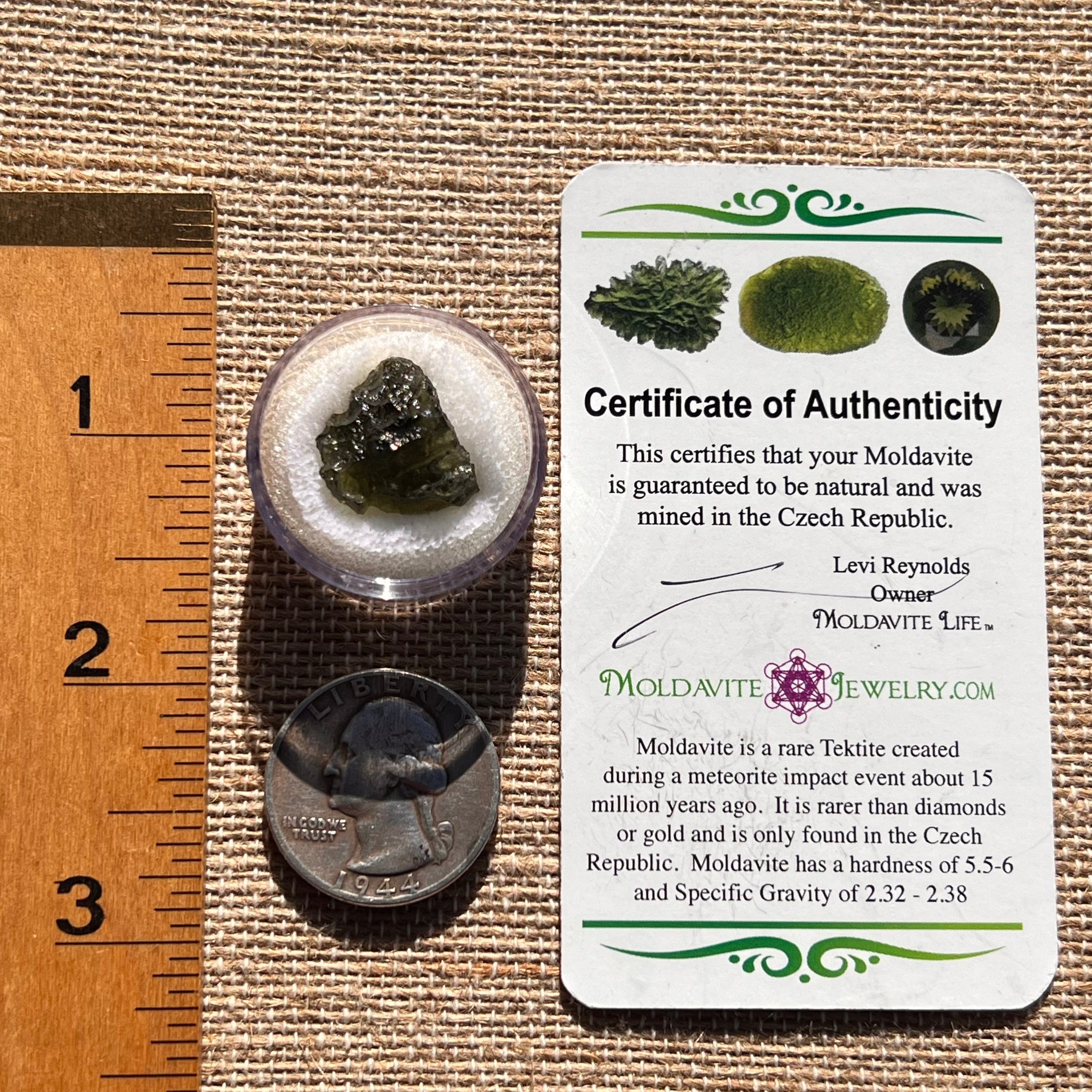 Moldavite 1.8 grams #1983-Moldavite Life