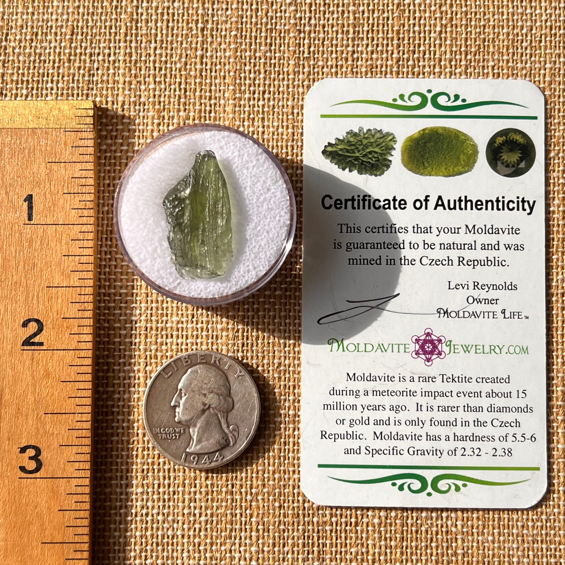 Moldavite 1.8 grams #2175-Moldavite Life