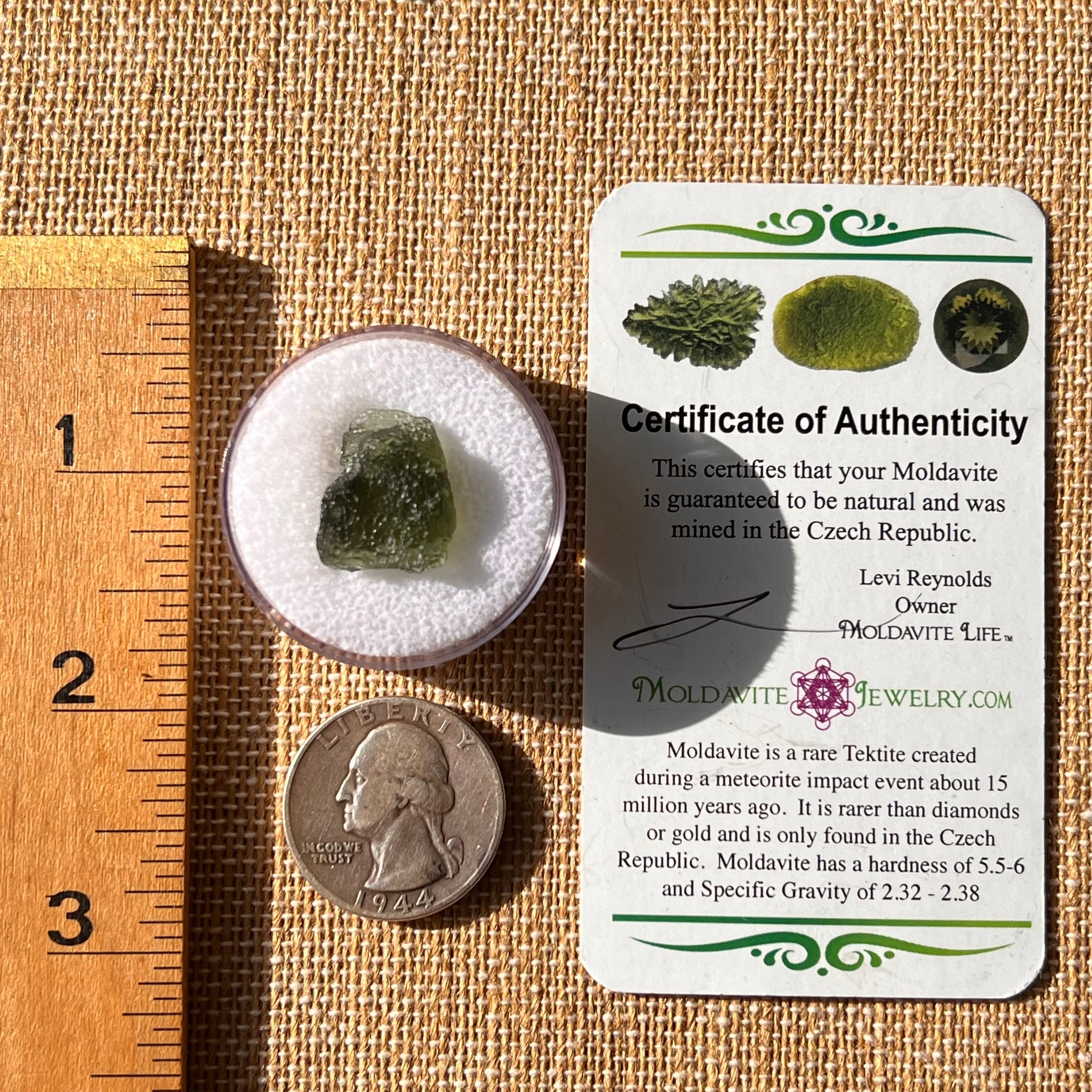 Moldavite 1.8 grams #2187-Moldavite Life
