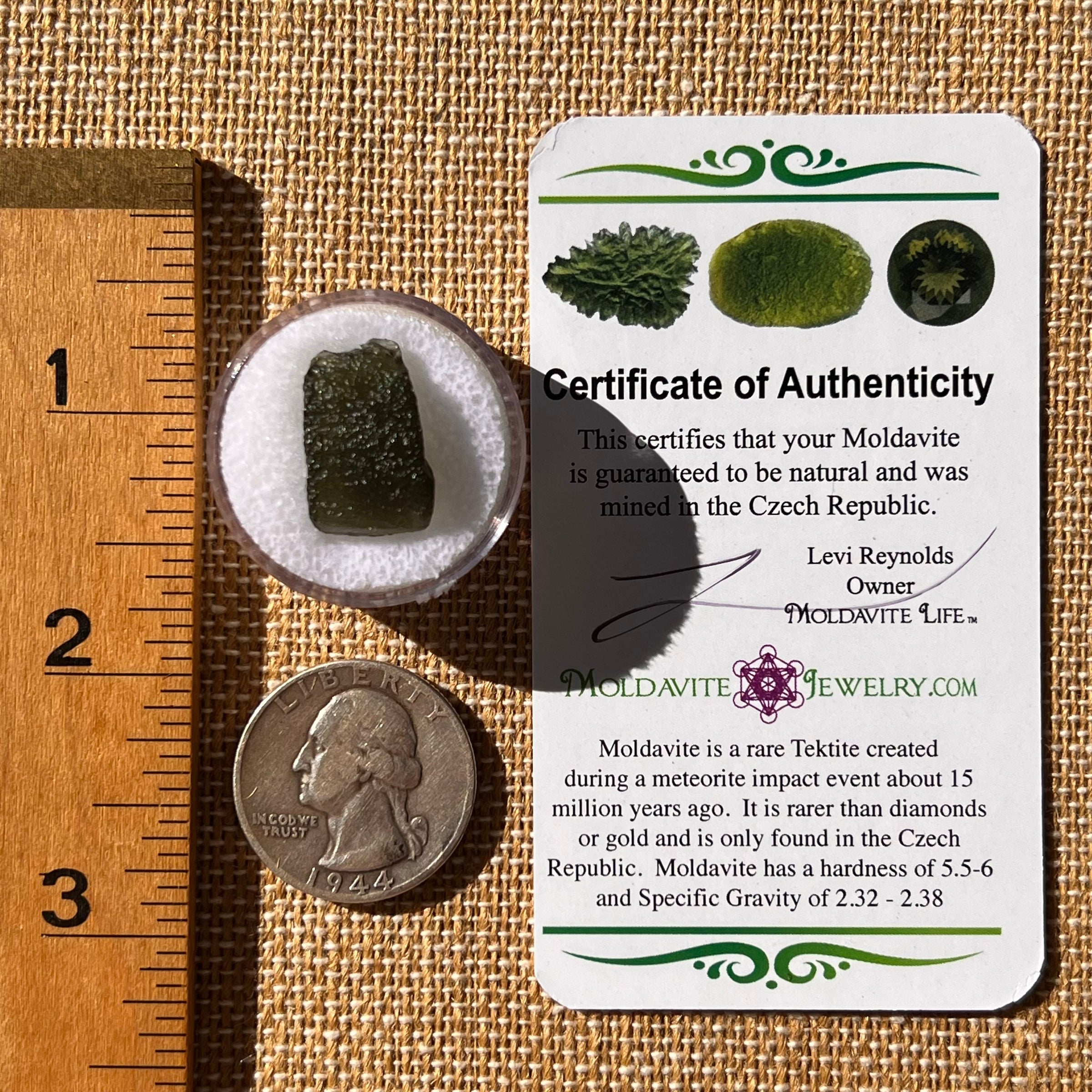 Moldavite 1.8 grams #2244-Moldavite Life