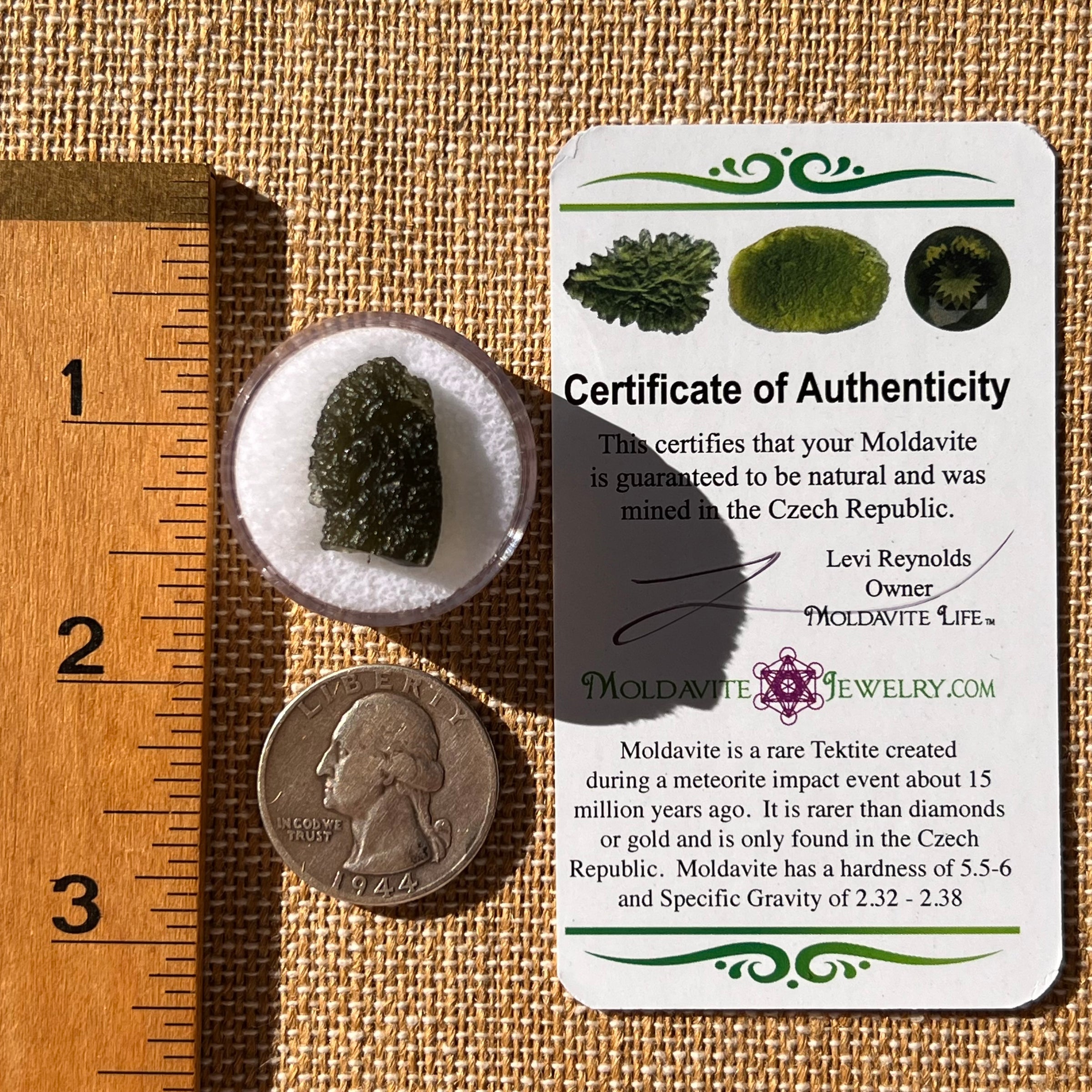 Moldavite 1.8 grams #2273-Moldavite Life
