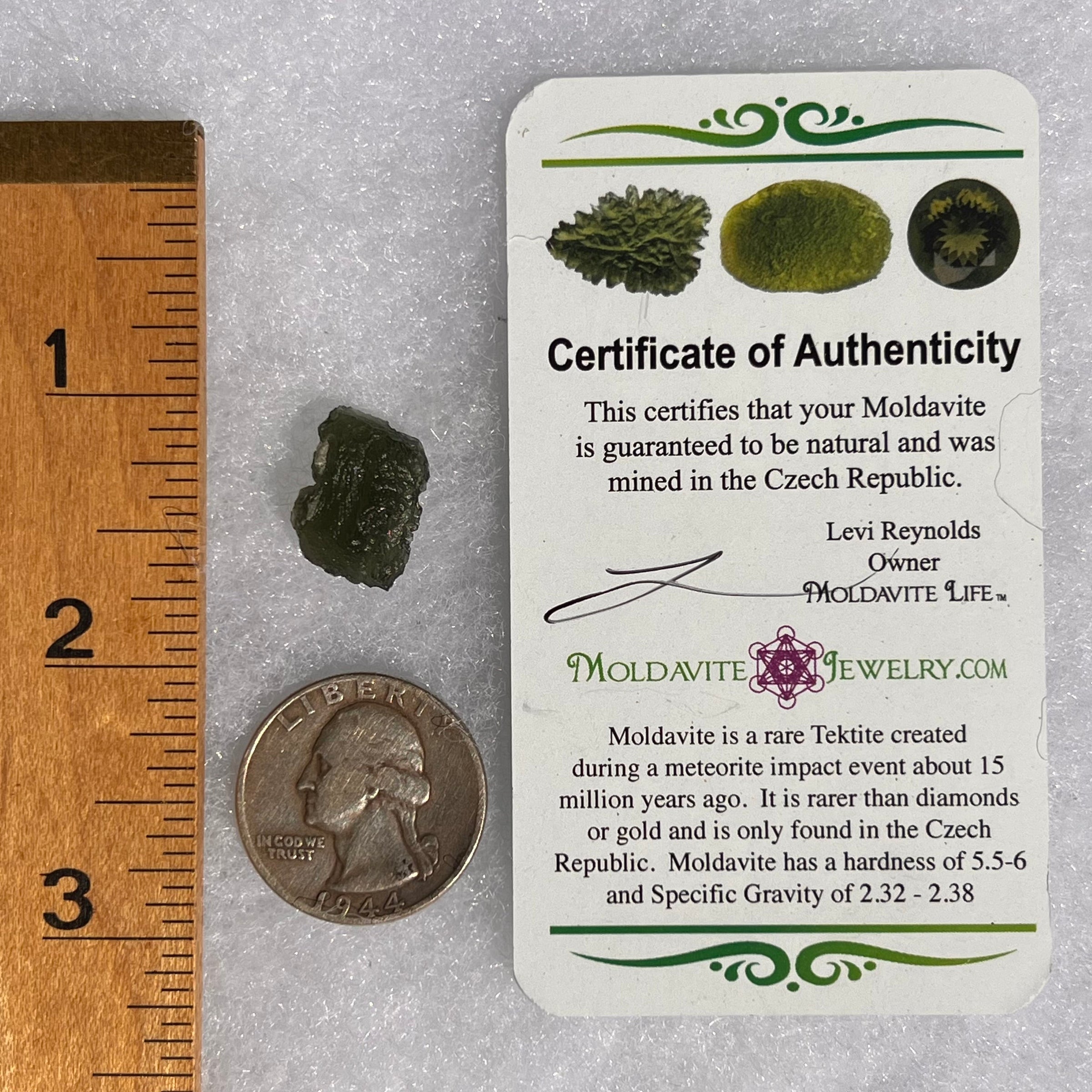 Moldavite 1.9 grams #1725-Moldavite Life