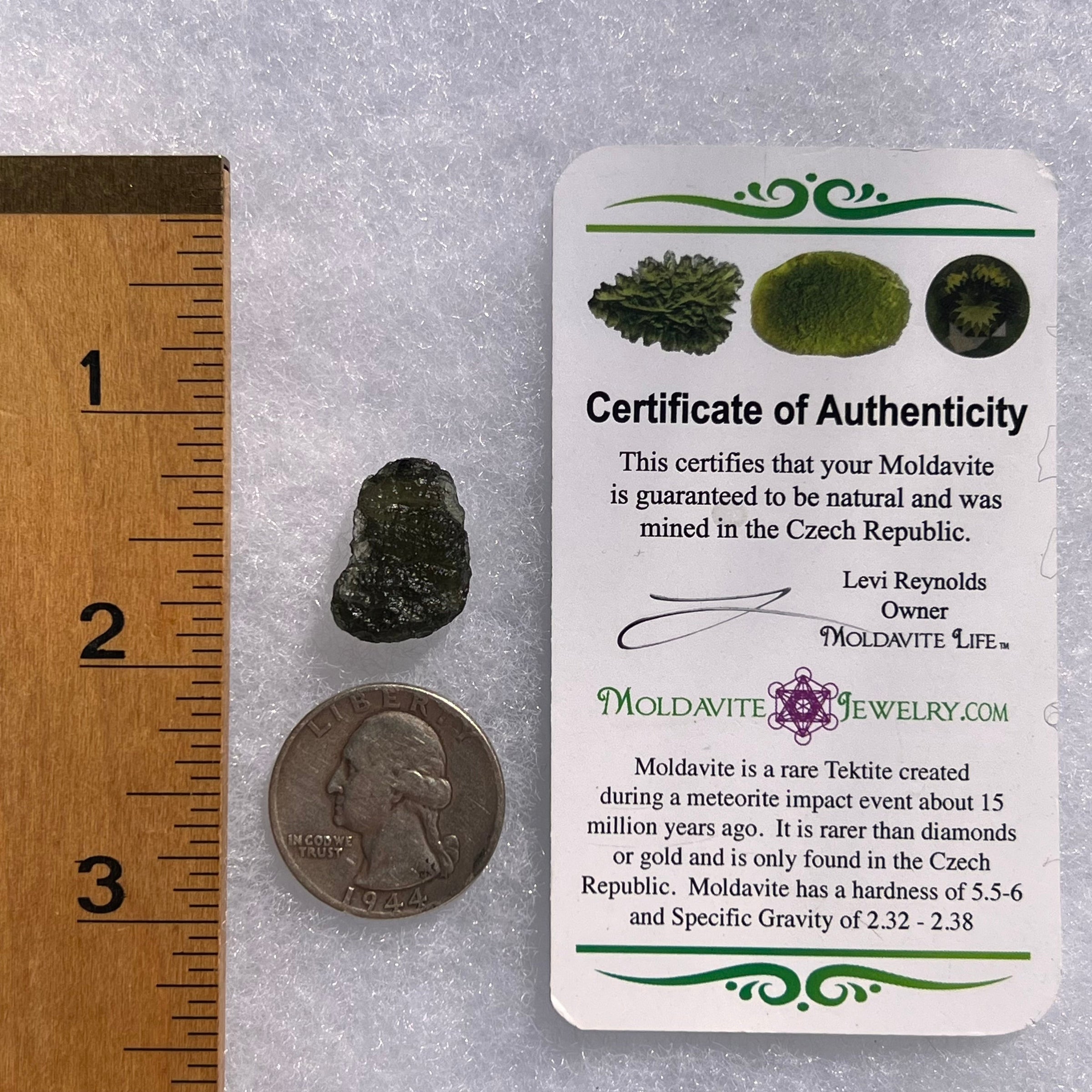 Moldavite 1.9 grams #1786-Moldavite Life