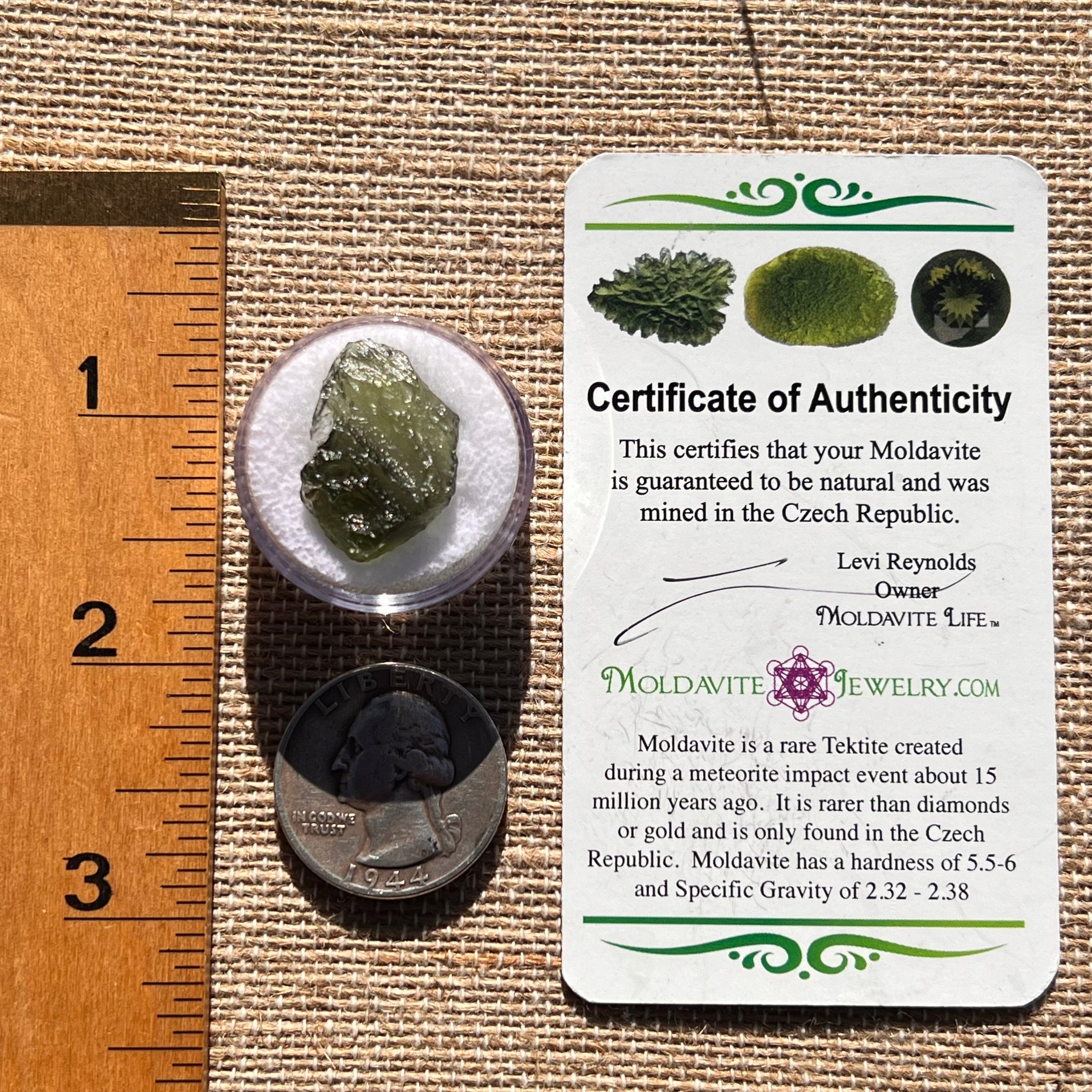 Moldavite 1.9 grams #1967-Moldavite Life