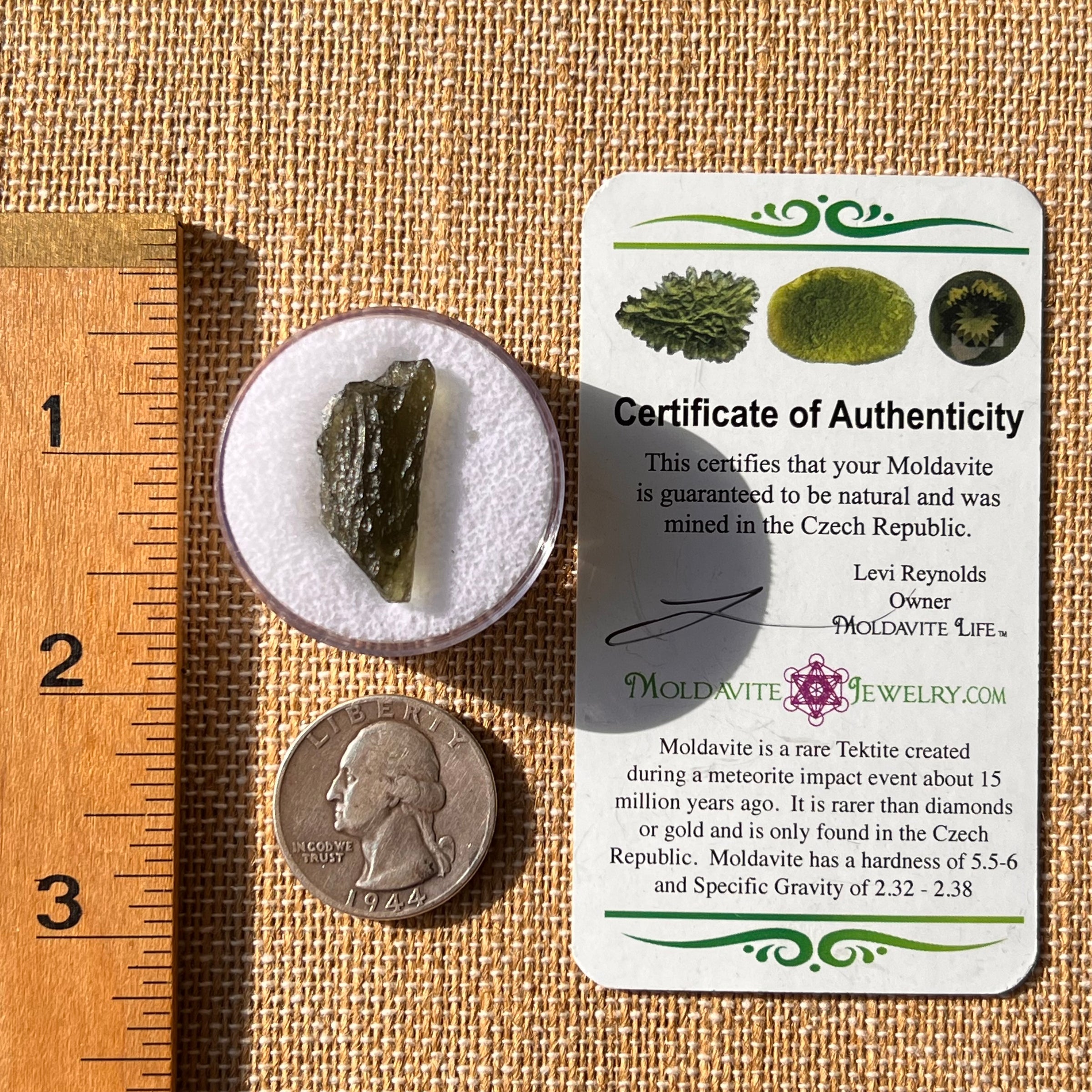 Moldavite 1.9 grams #2178-Moldavite Life