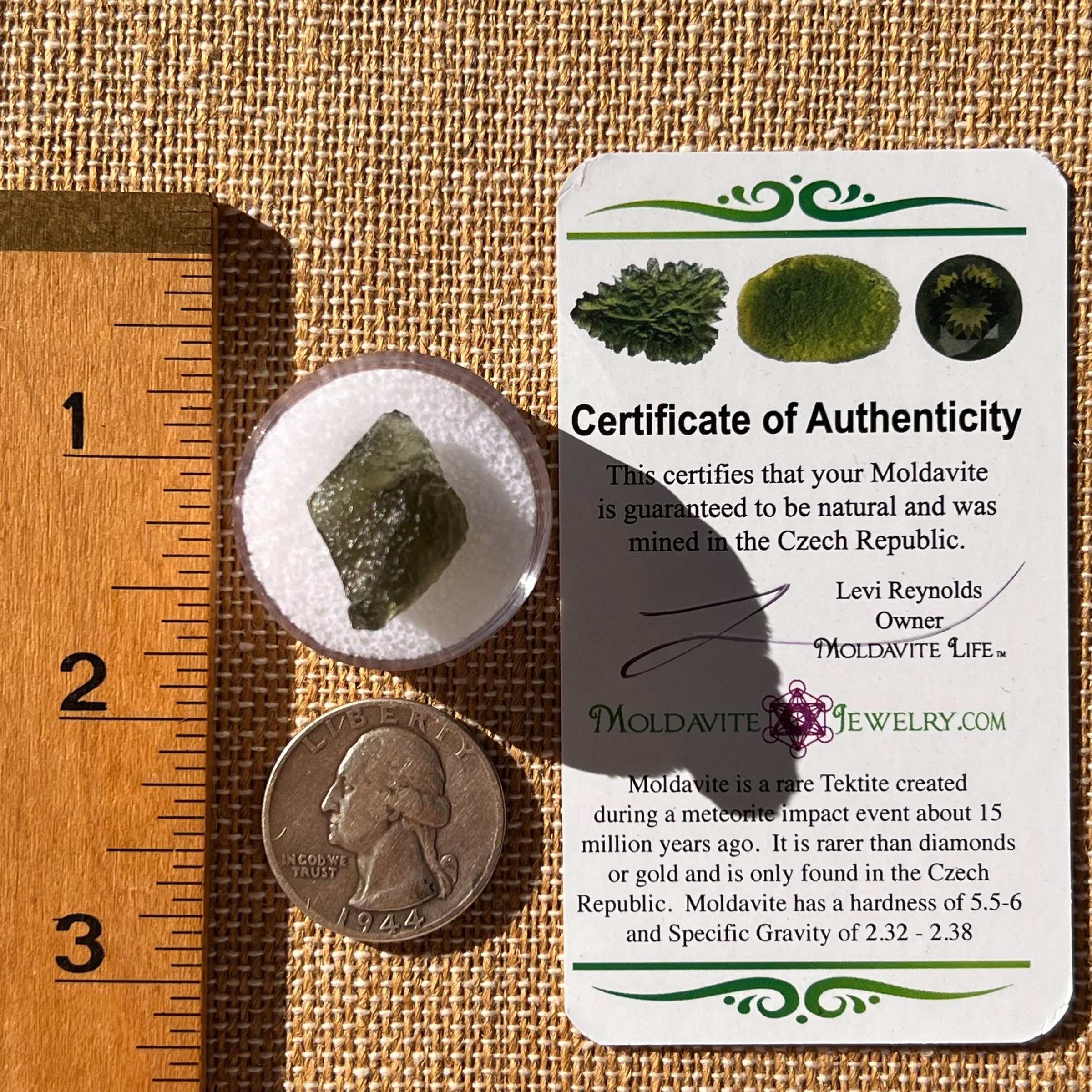 Moldavite 1.9 grams #2276-Moldavite Life