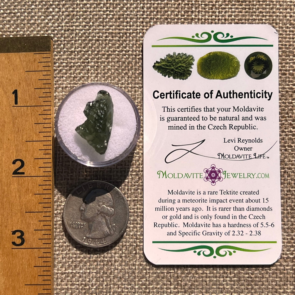 Moldavite 1.9 grams #2373-Moldavite Life