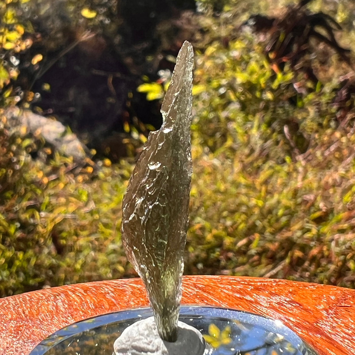 Moldavite 1.9 grams Bolt of Lightening Shape #2214-Moldavite Life