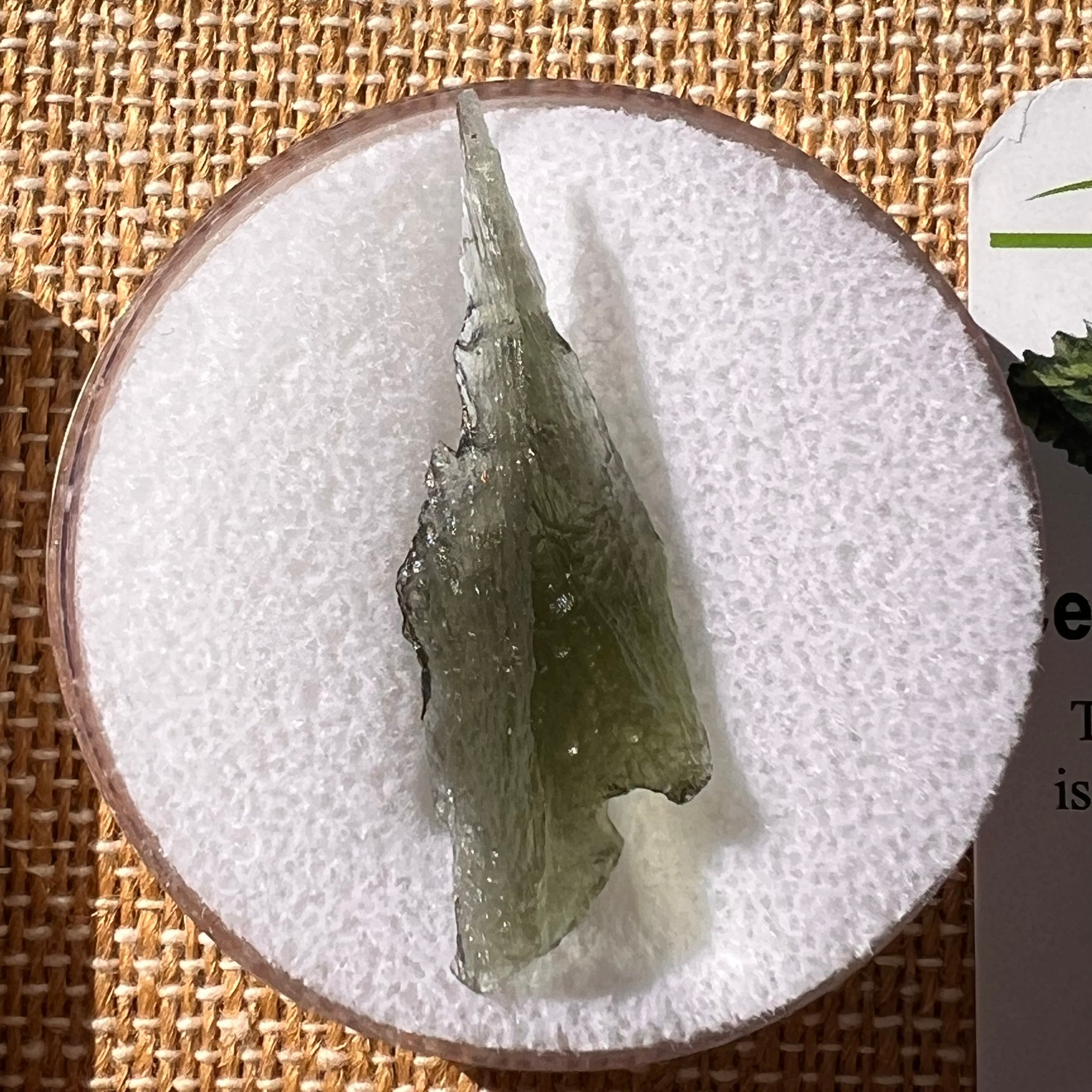 Moldavite 1.9 grams Bolt of Lightening Shape #2214-Moldavite Life