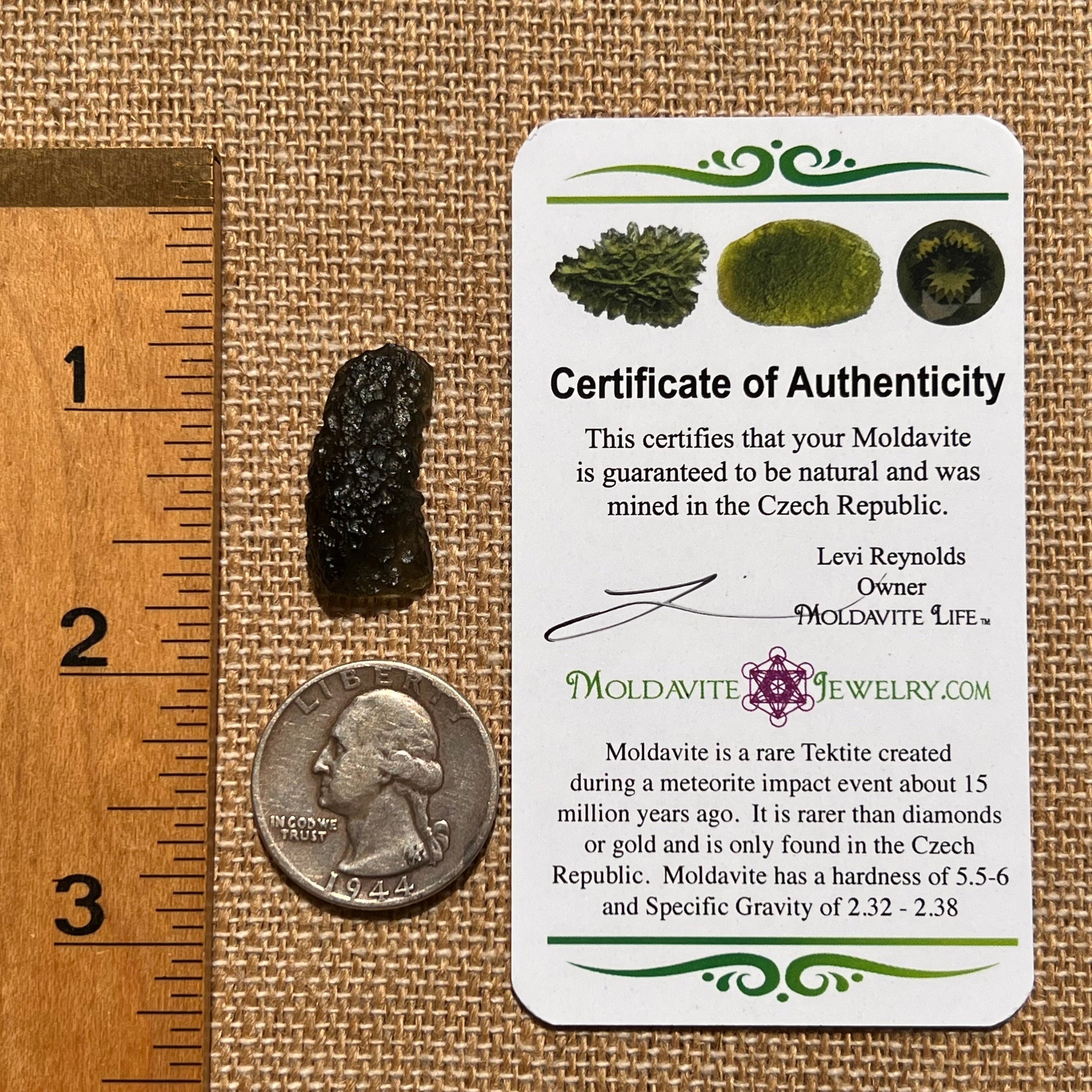 Moldavite 2 grams #1672-Moldavite Life