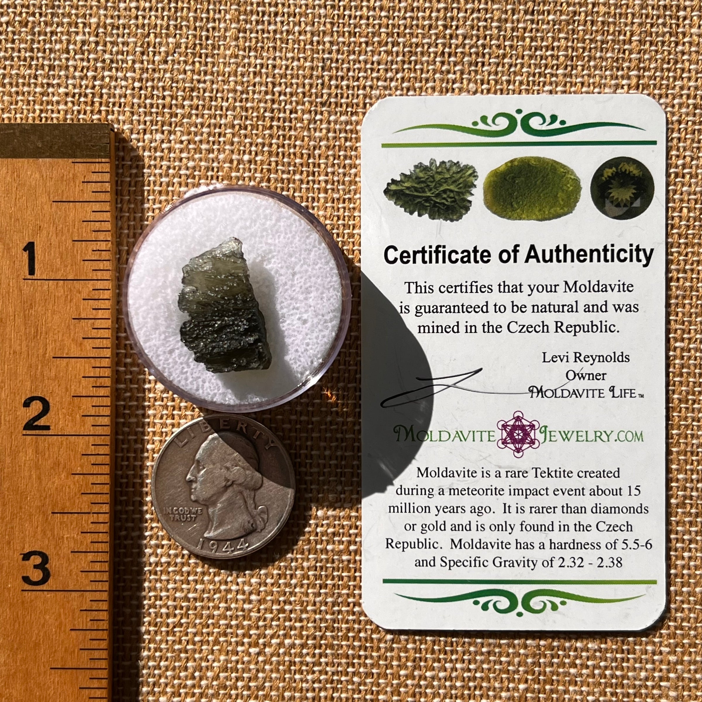 Moldavite 2 grams #2119-Moldavite Life