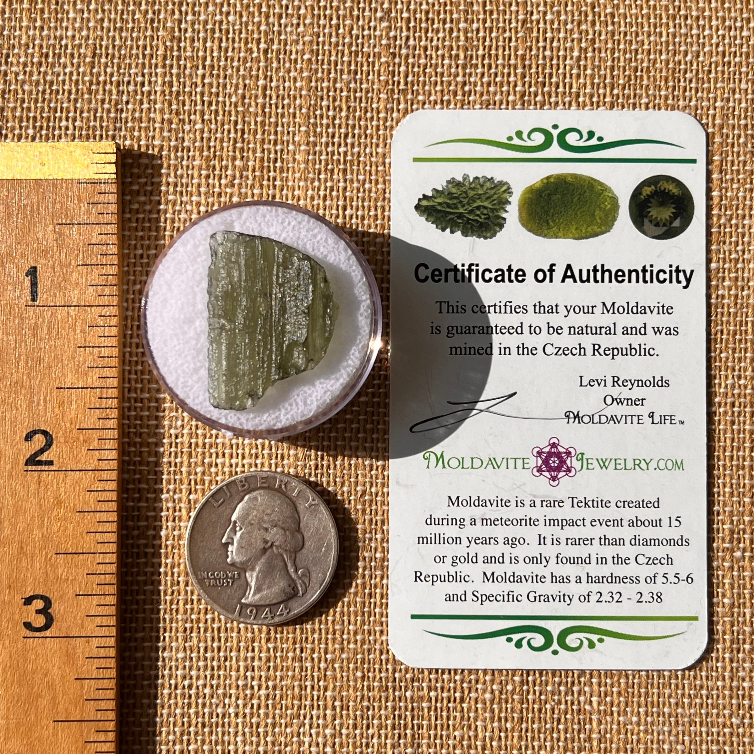 Moldavite 2 grams #2161-Moldavite Life