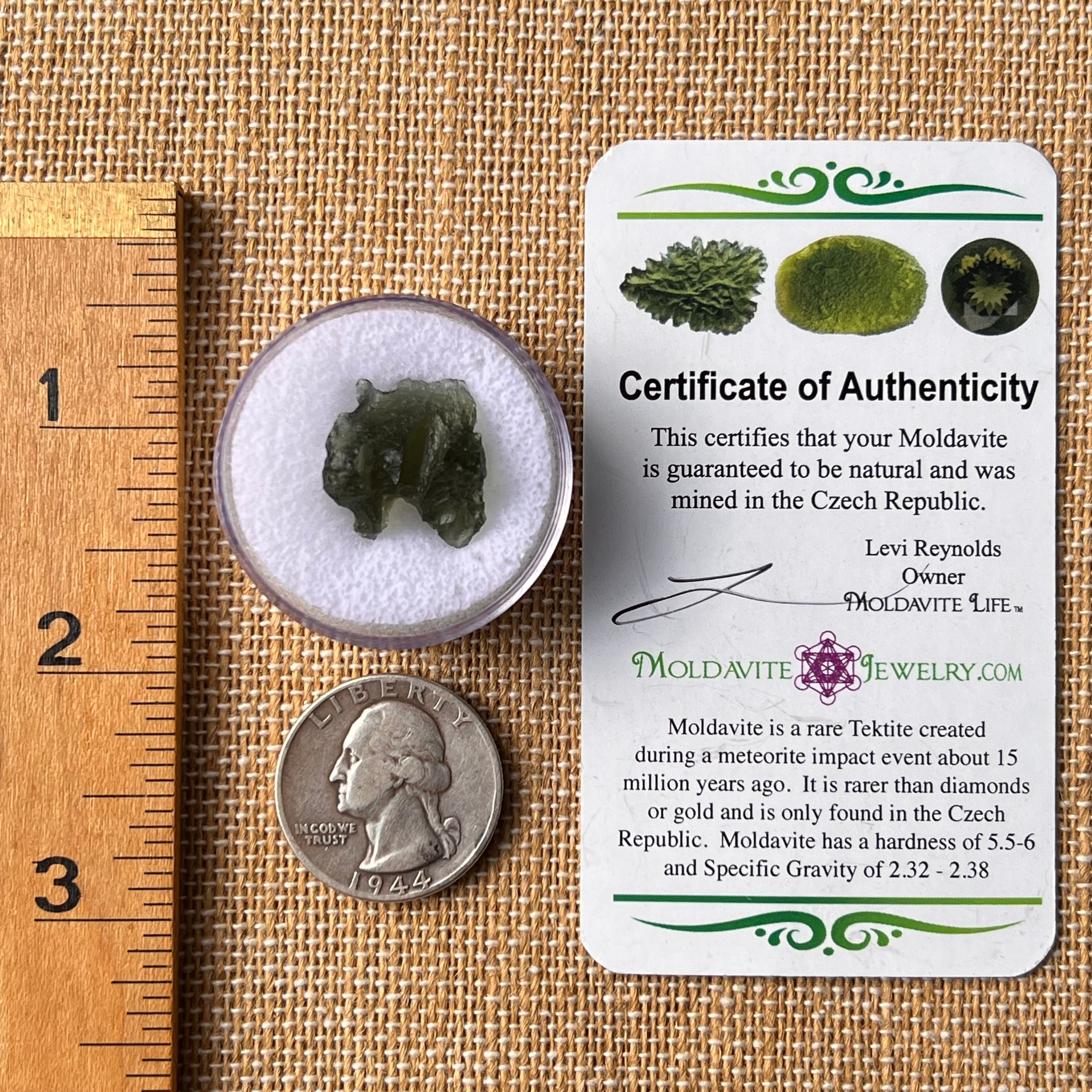 Moldavite 2 grams #2171-Moldavite Life