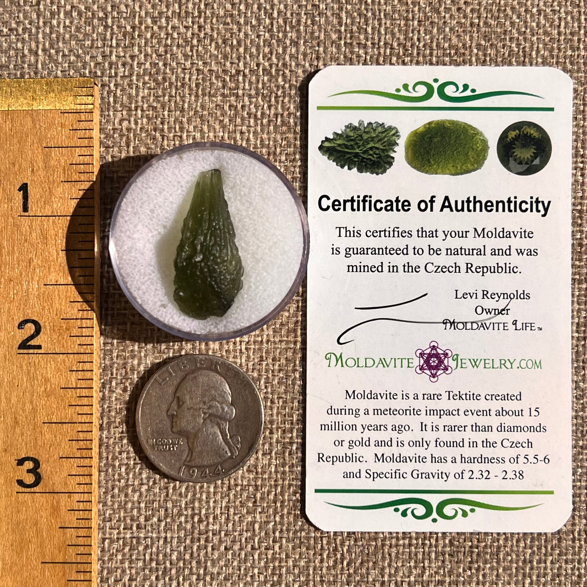 Moldavite 2 grams #2357-Moldavite Life