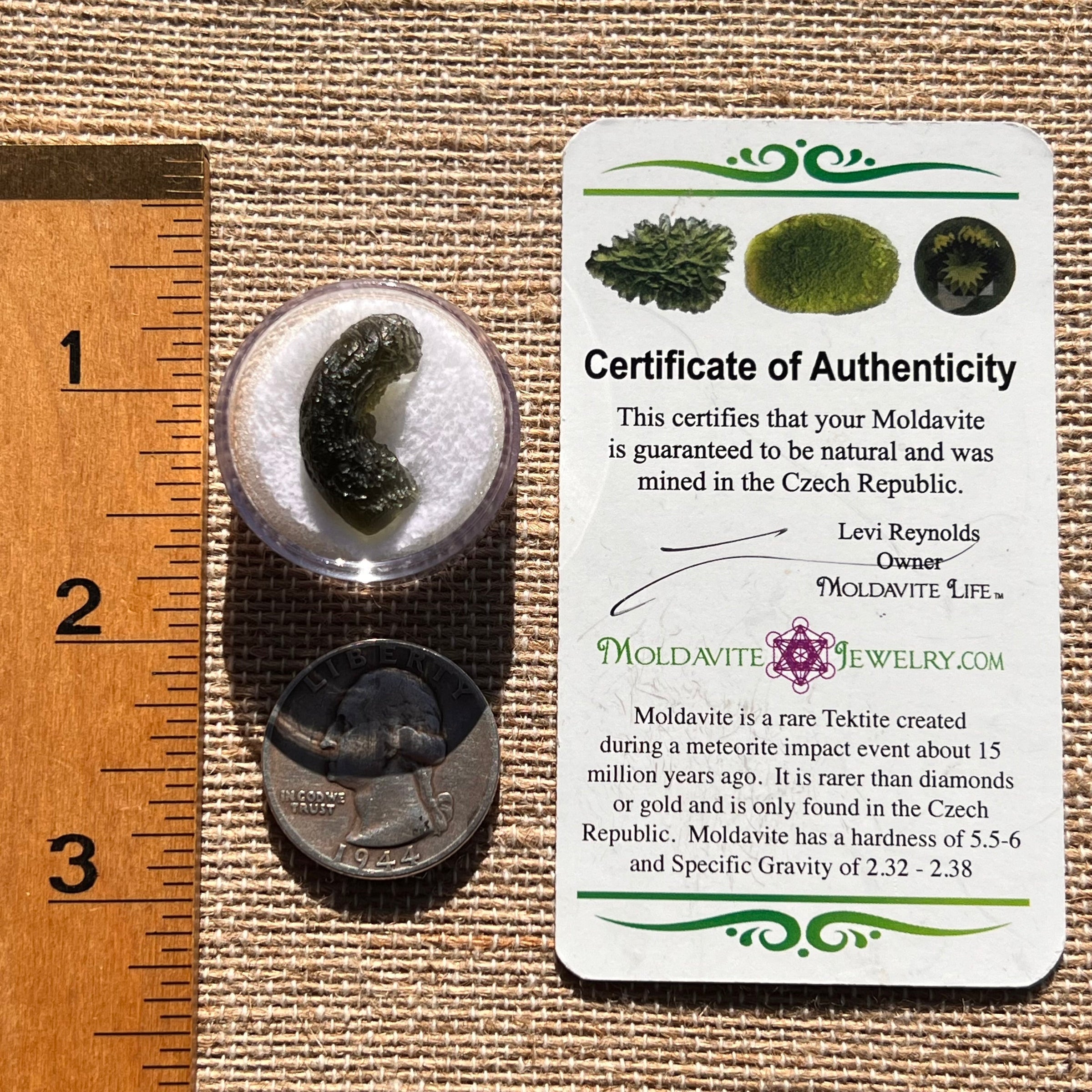 Moldavite 2.1 grams #1974-Moldavite Life