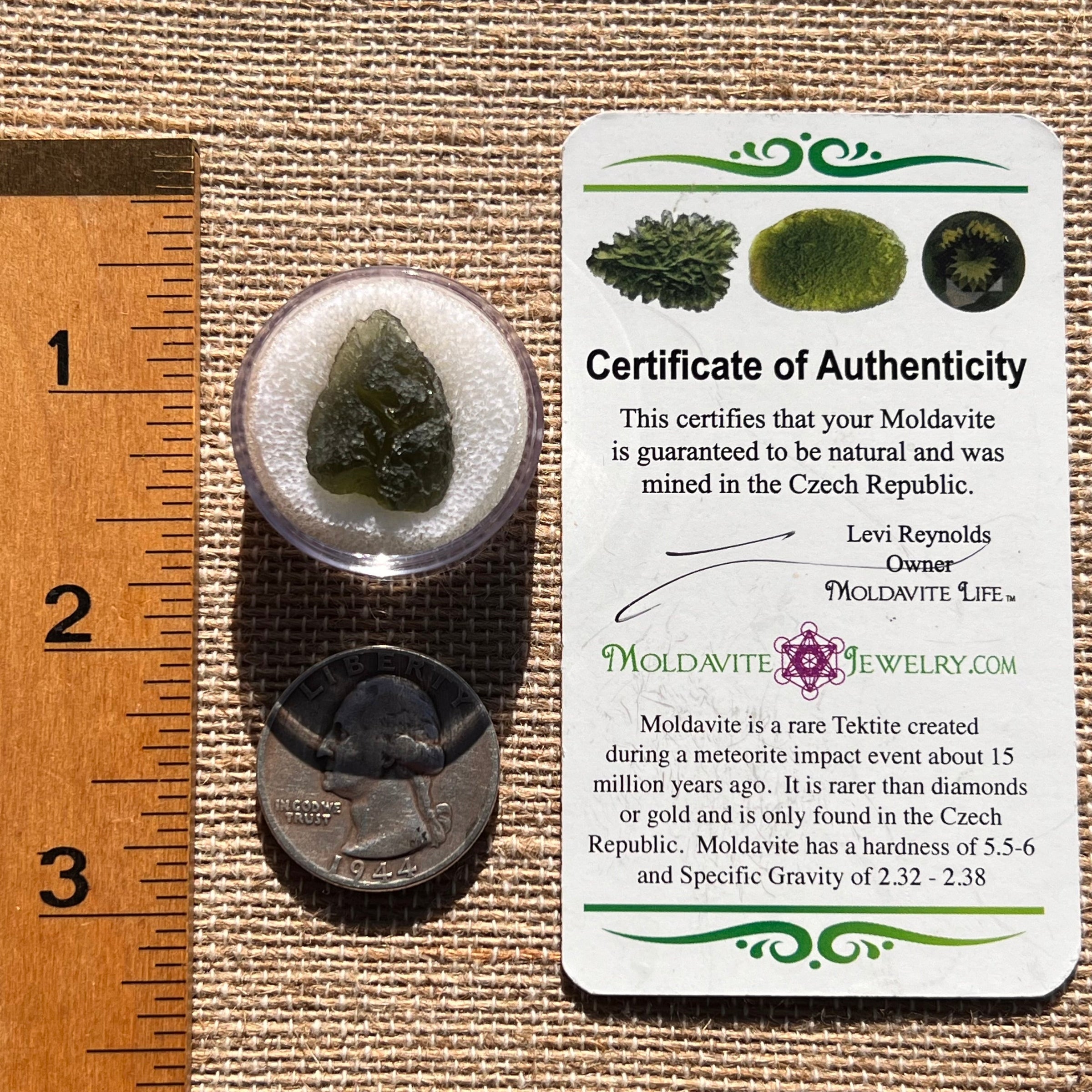 Moldavite 2.1 grams #1980-Moldavite Life
