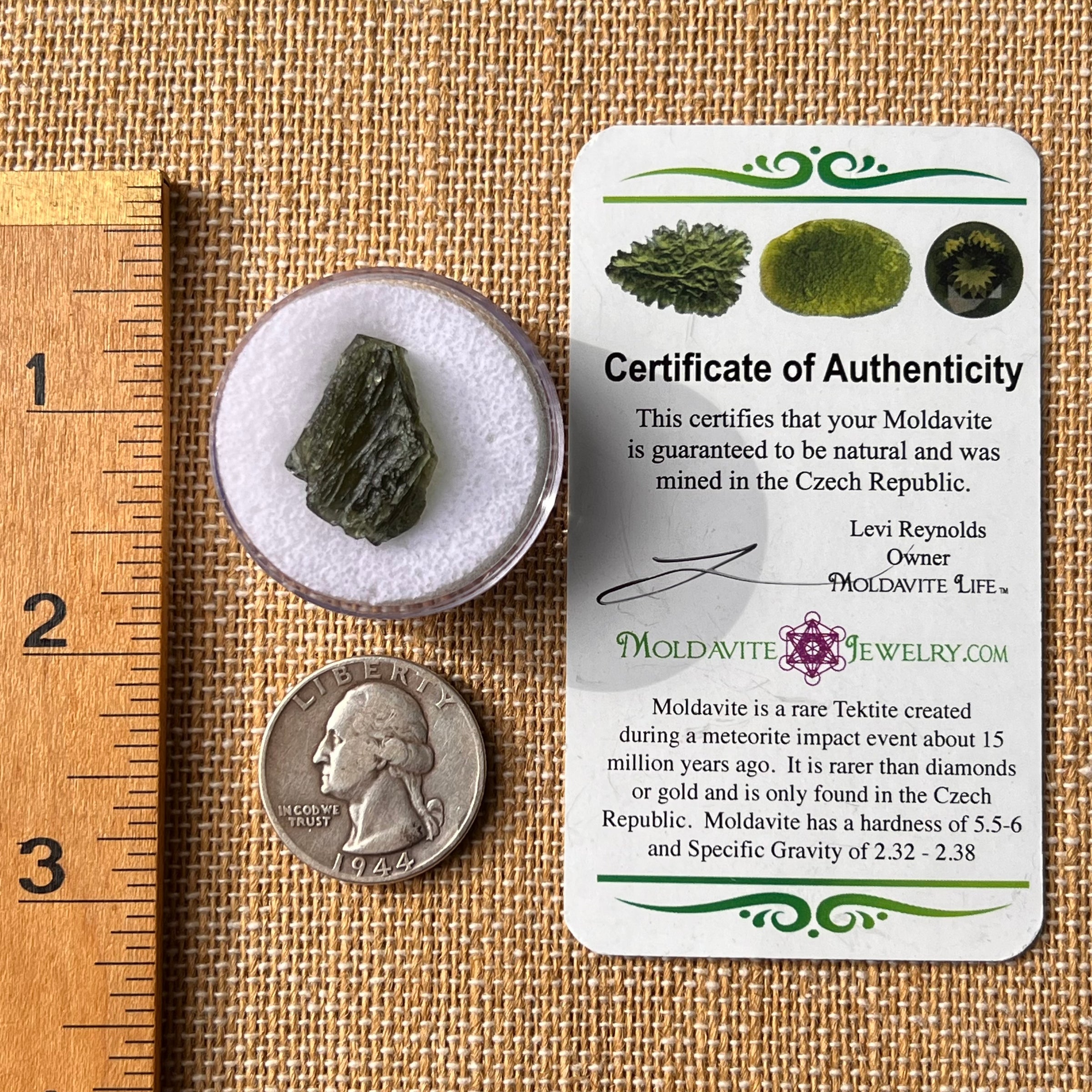 Moldavite 2.1 grams #2174-Moldavite Life