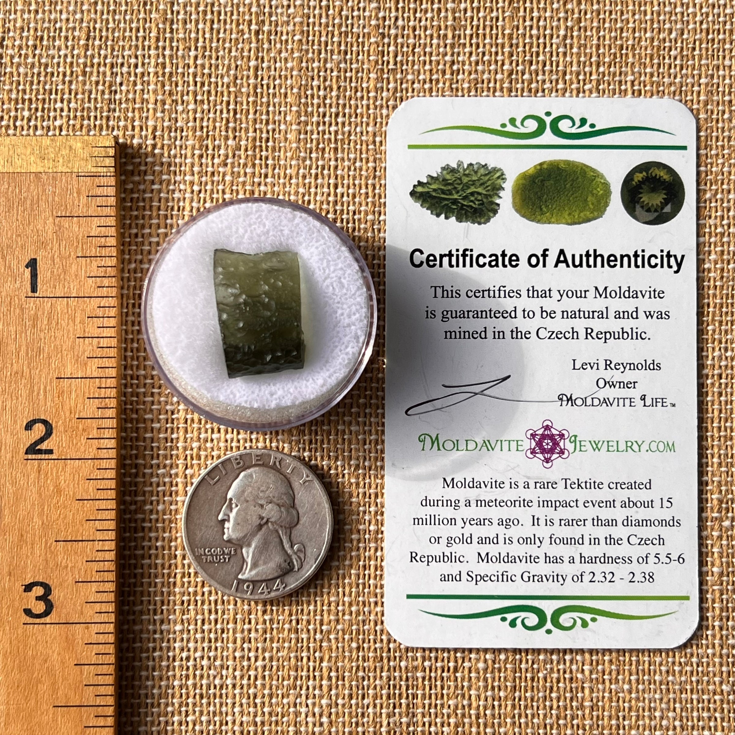 Moldavite 2.1 grams #2185-Moldavite Life