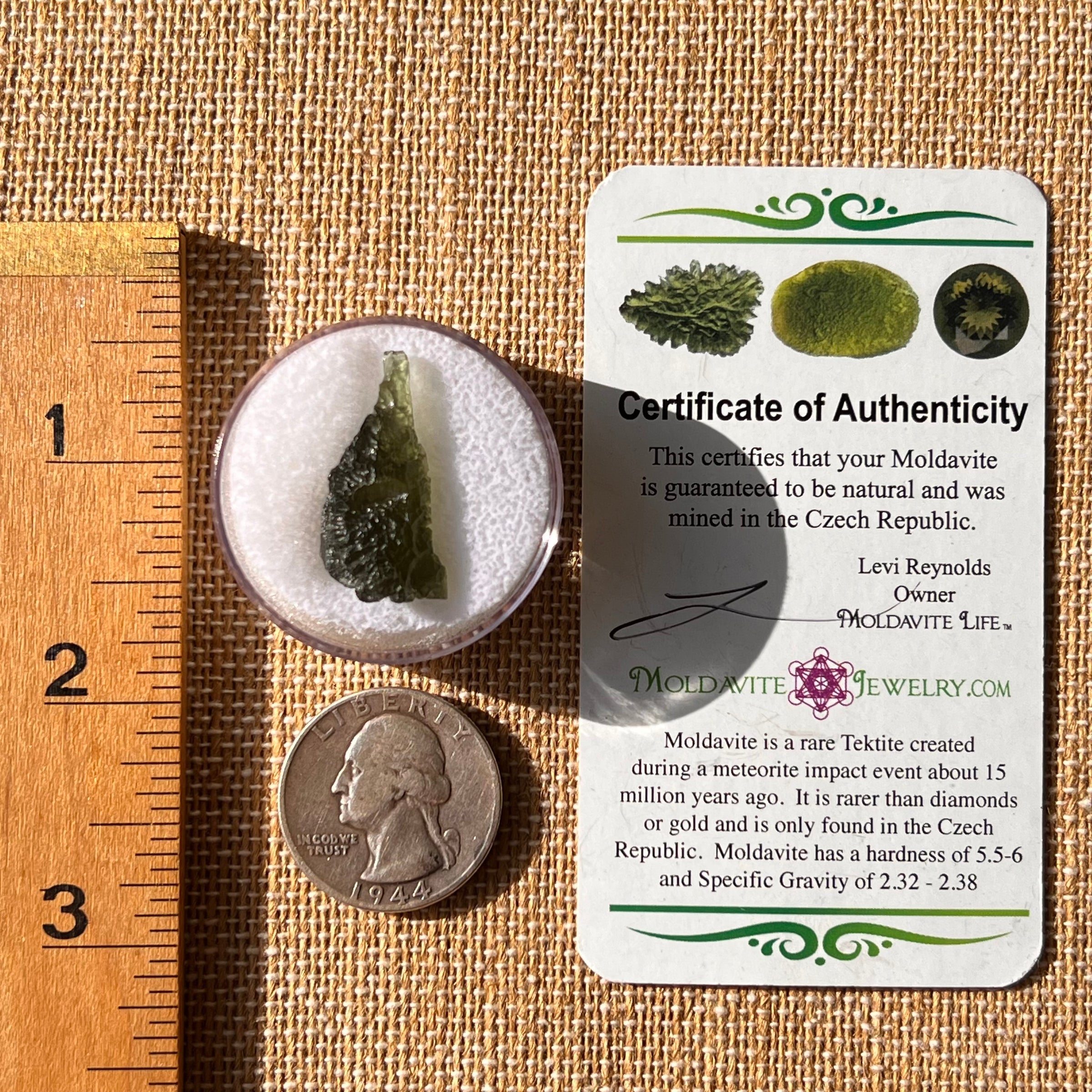Moldavite 2.1 grams #2186-Moldavite Life