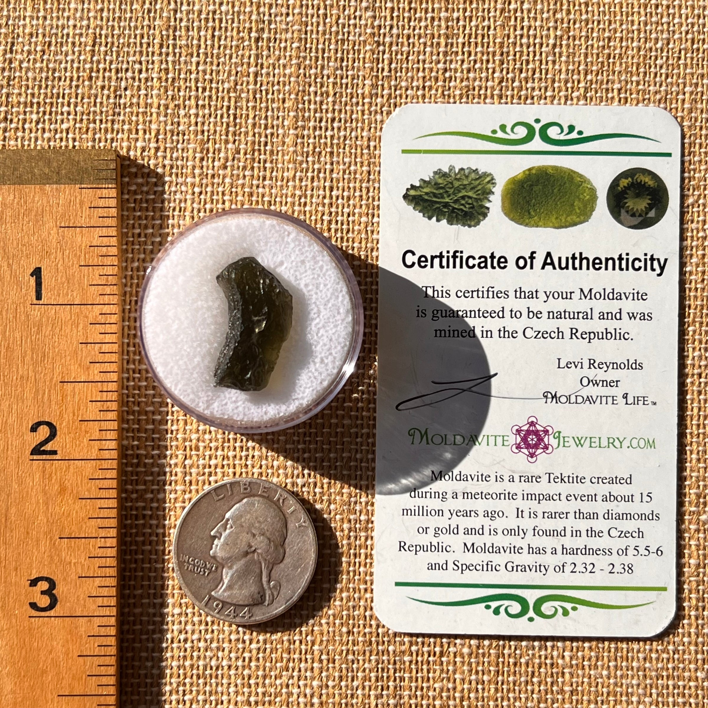 Moldavite 2.1 grams #2198-Moldavite Life