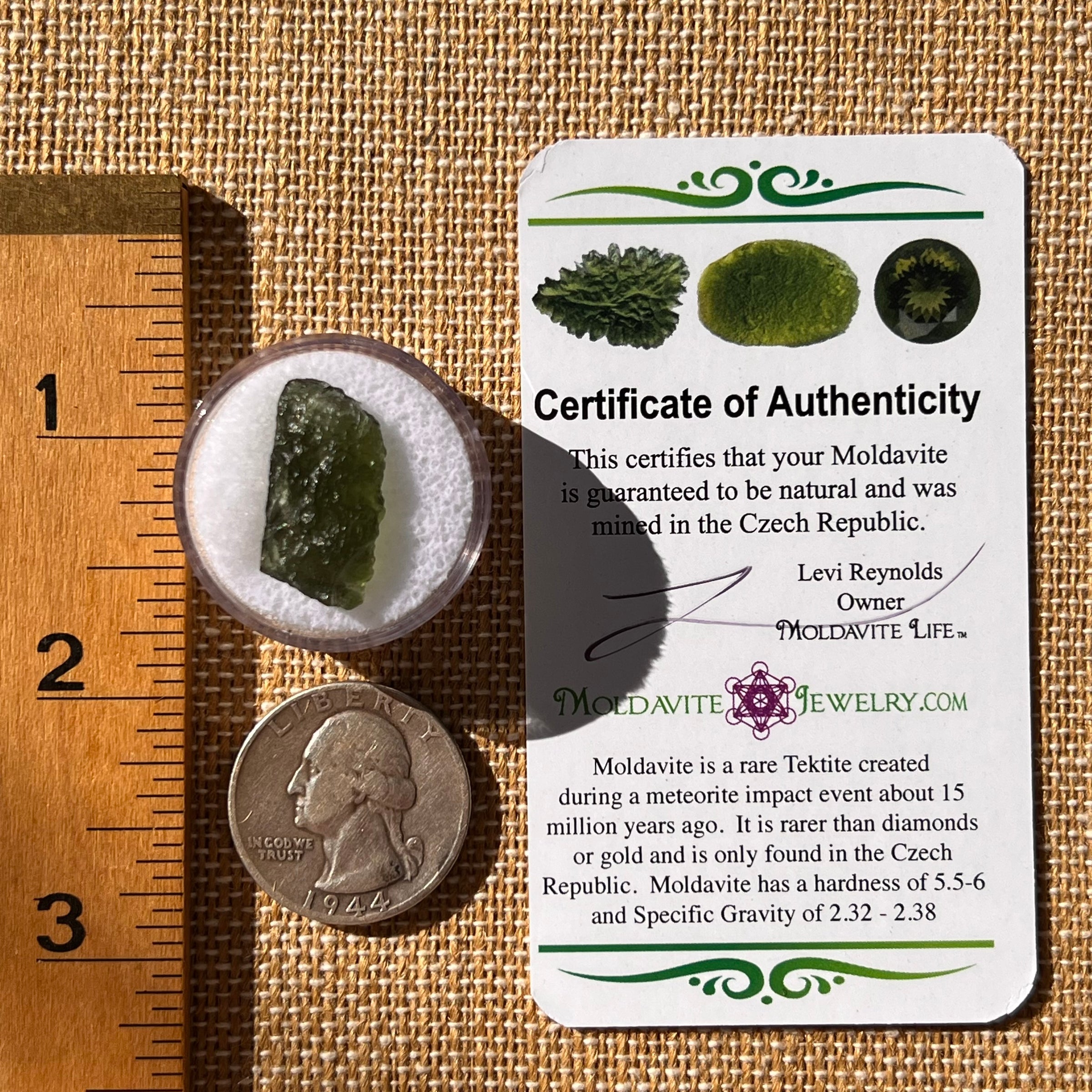 Moldavite 2.1 grams #2249-Moldavite Life