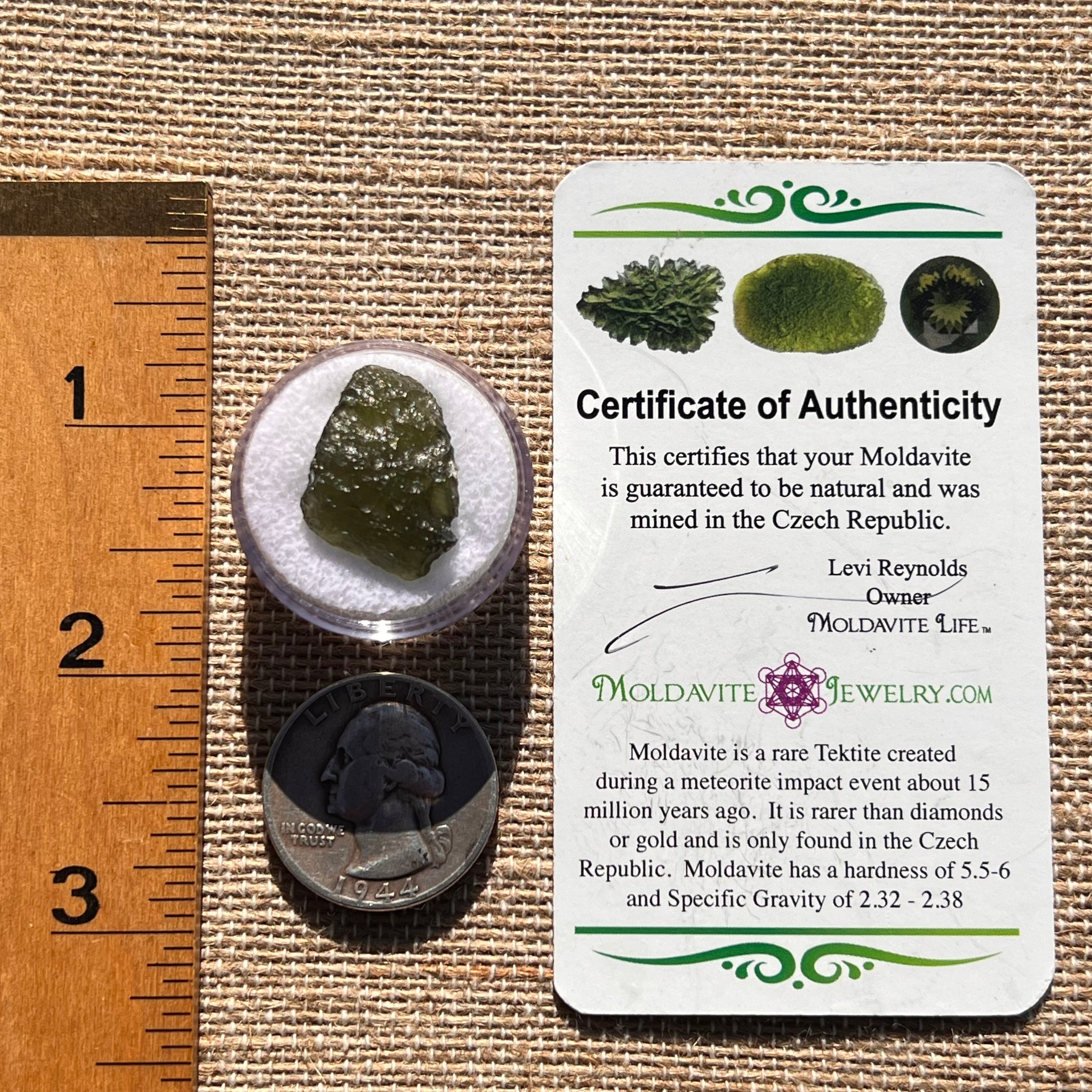 Moldavite 2.2 grams #1969-Moldavite Life