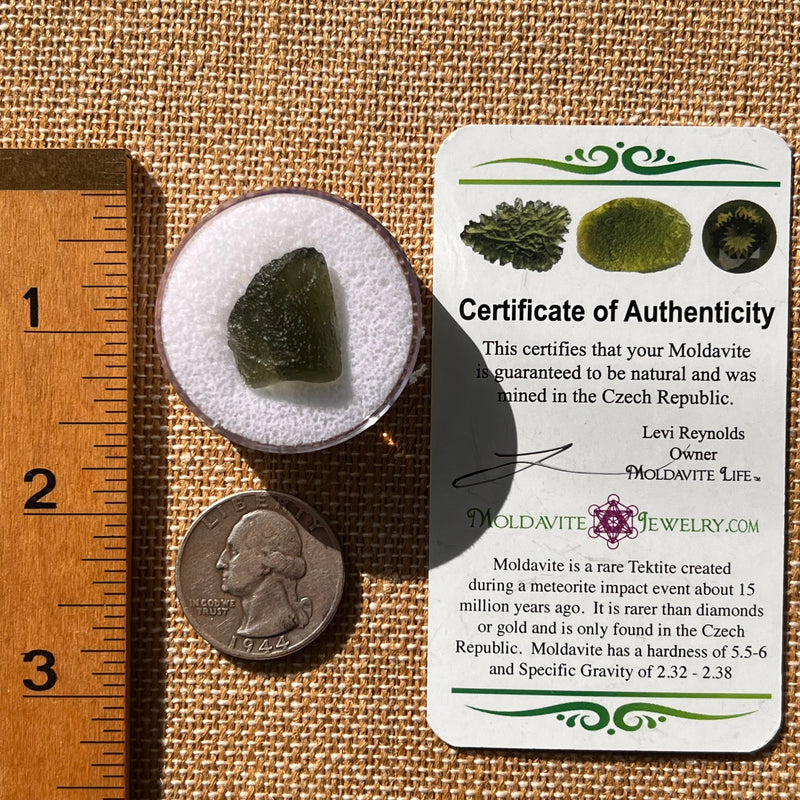 Moldavite 2.2 grams #2126-Moldavite Life