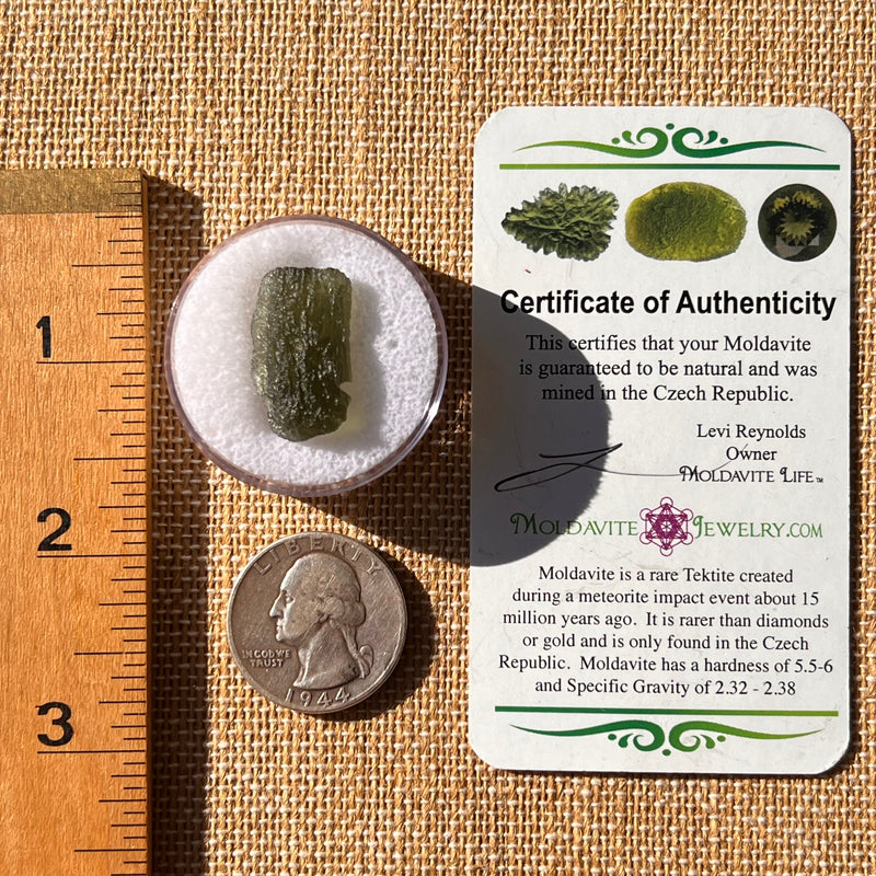 Moldavite 2.2 grams #2196-Moldavite Life