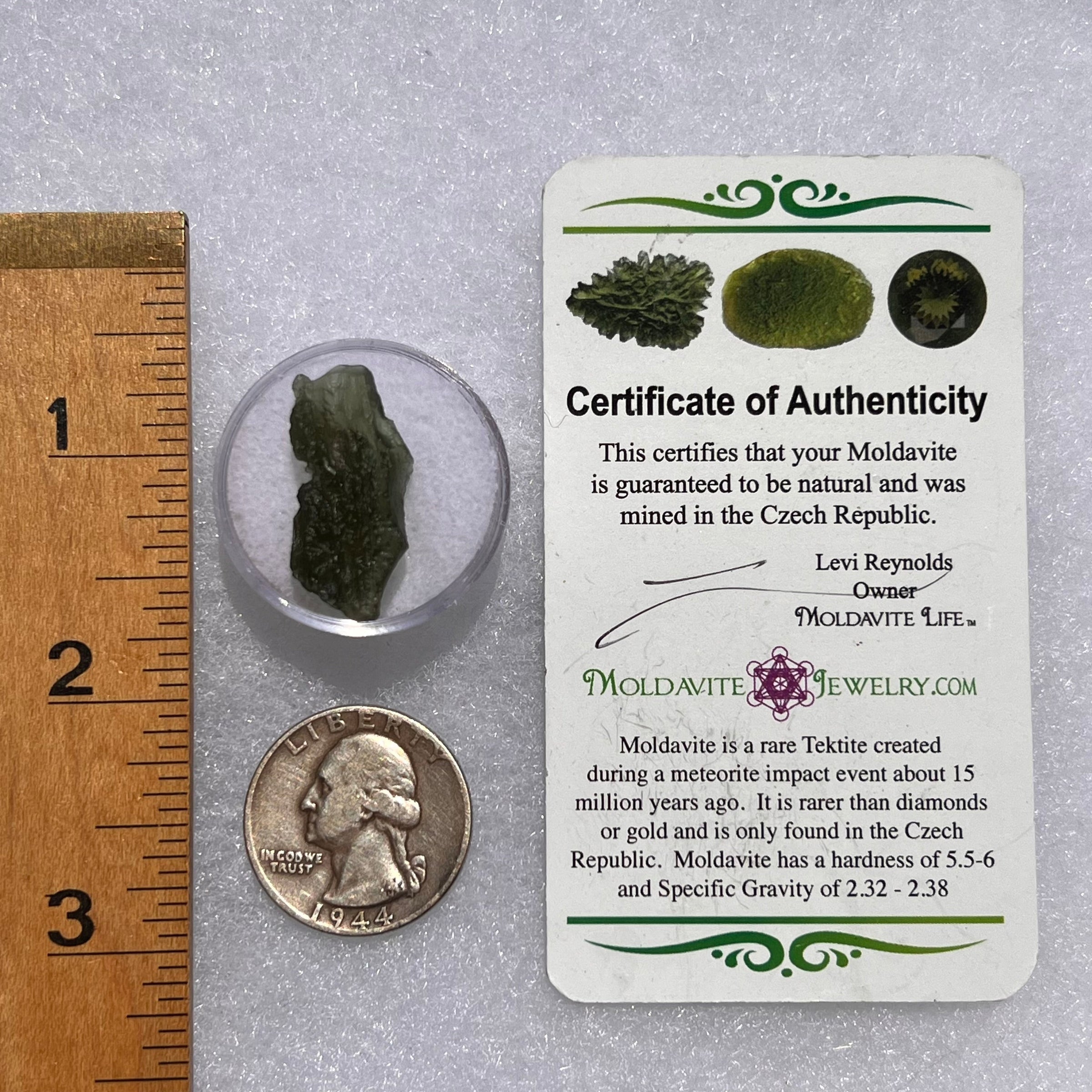 Moldavite 2.3 grams #1869-Moldavite Life