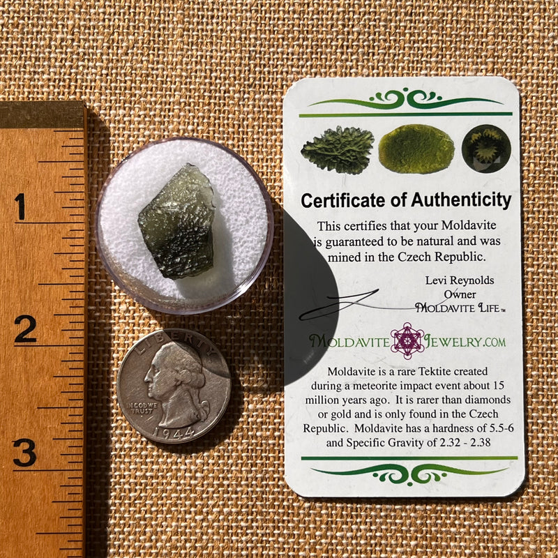 Moldavite 2.3 grams #2120-Moldavite Life
