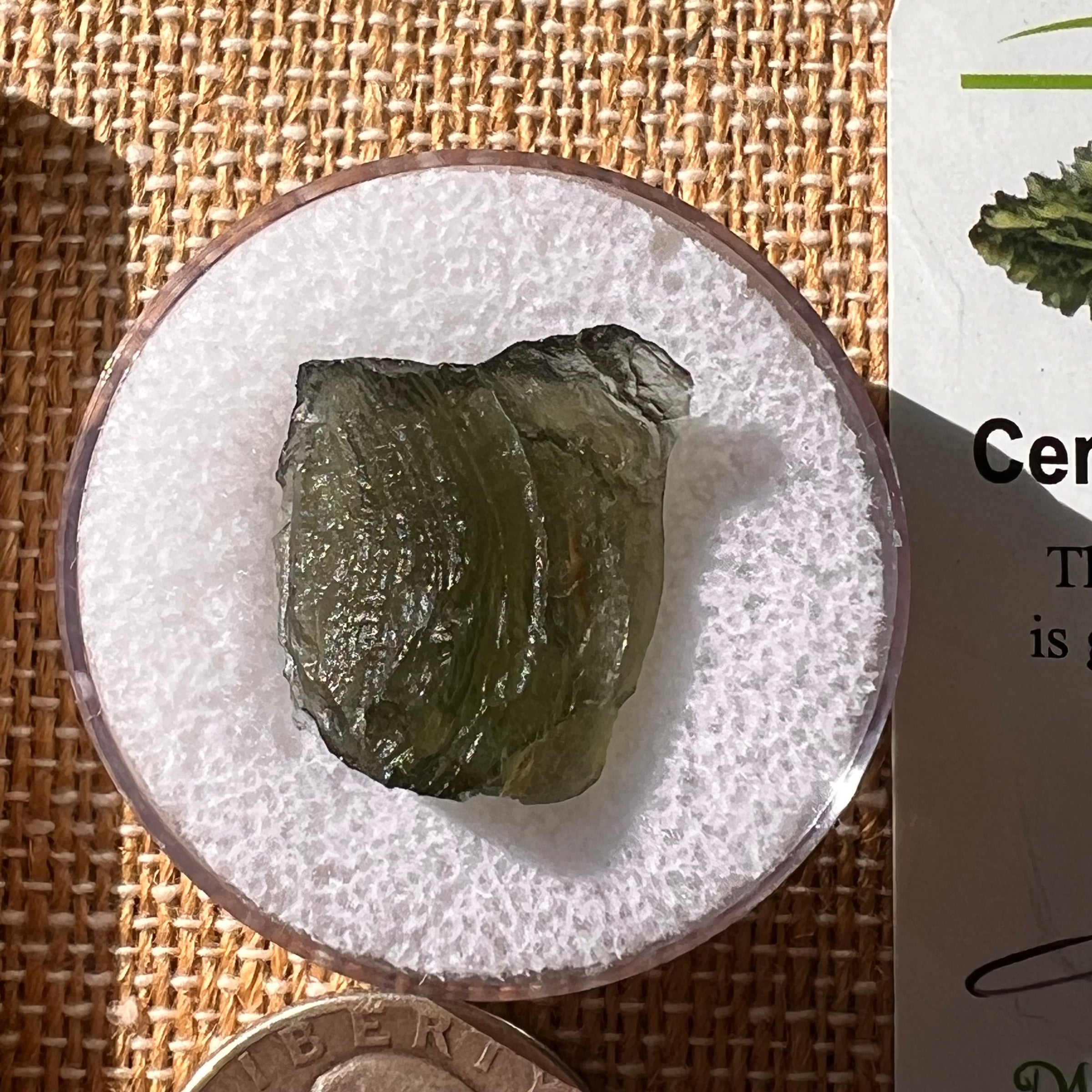Moldavite 2.3 grams #2140-Moldavite Life