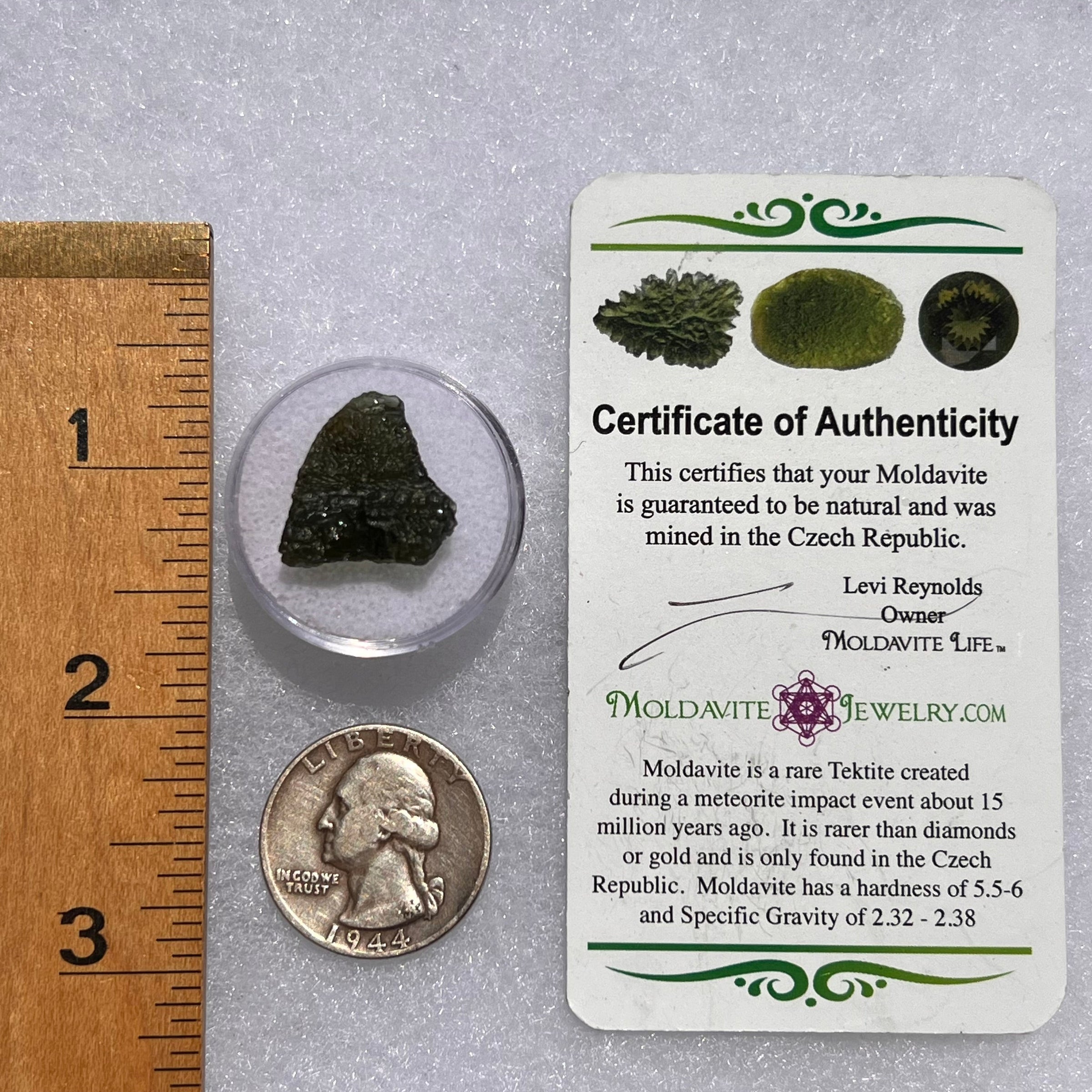 Moldavite 2.4 grams #1871-Moldavite Life