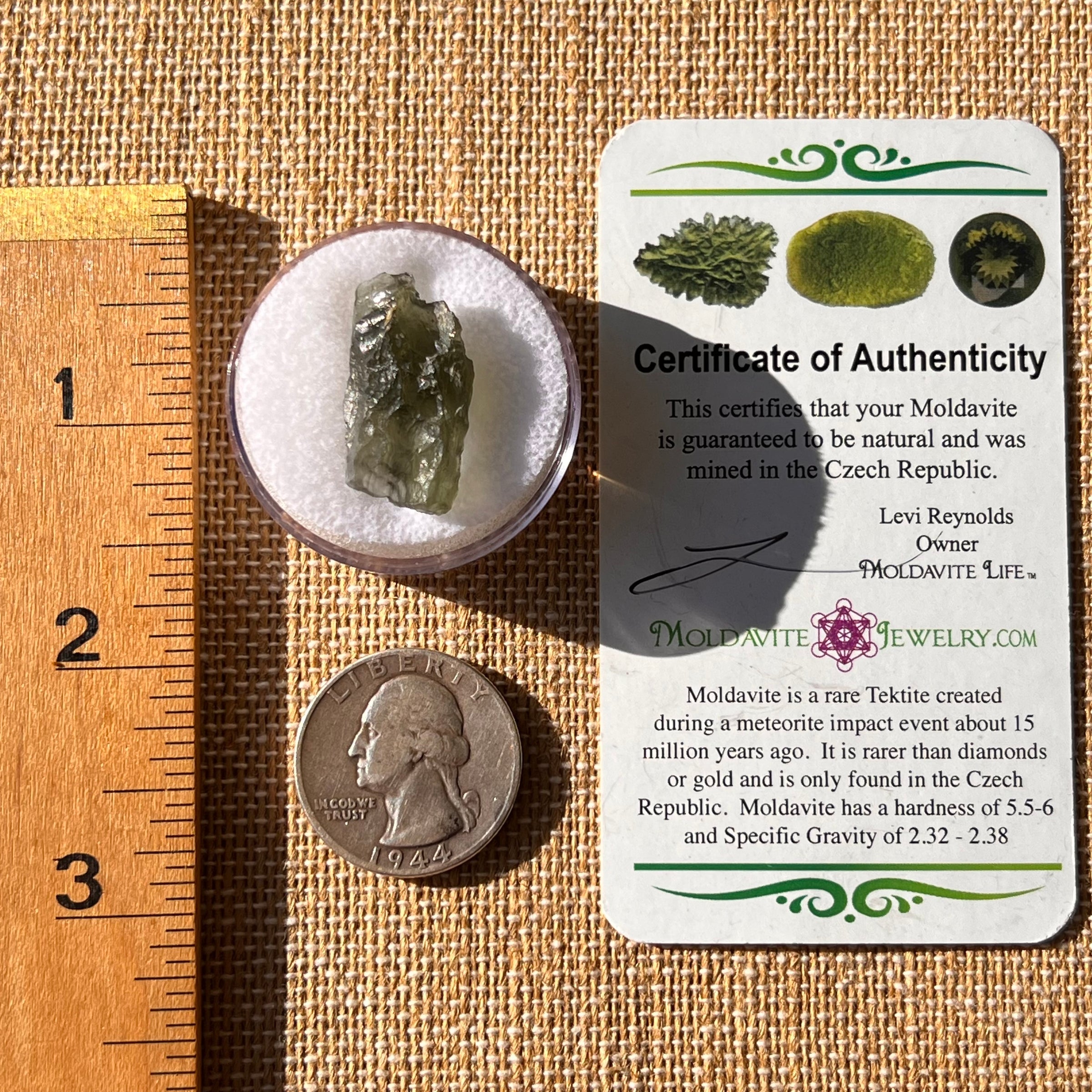 Moldavite 2.4 grams #2192-Moldavite Life