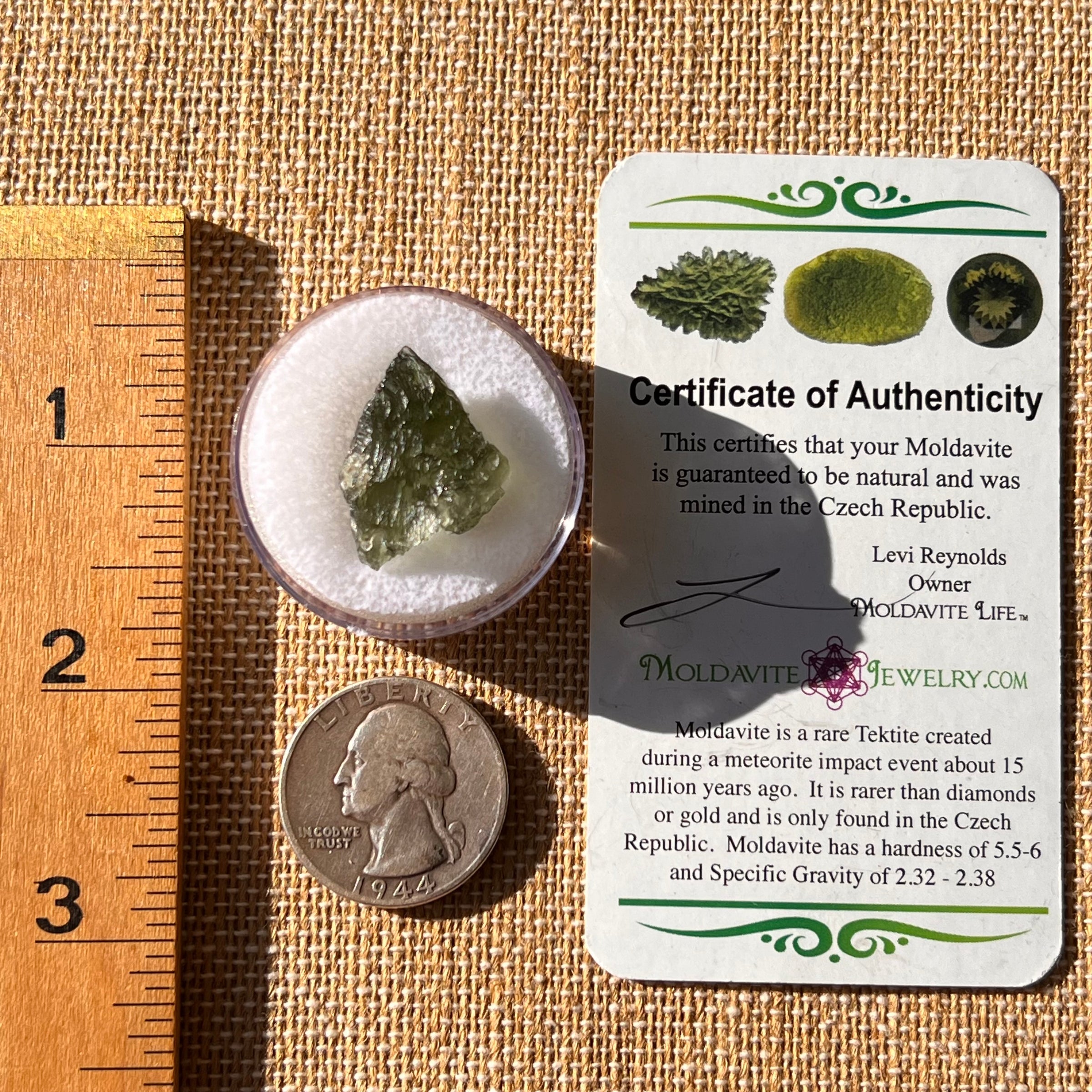 Moldavite 2.4 grams #2194-Moldavite Life