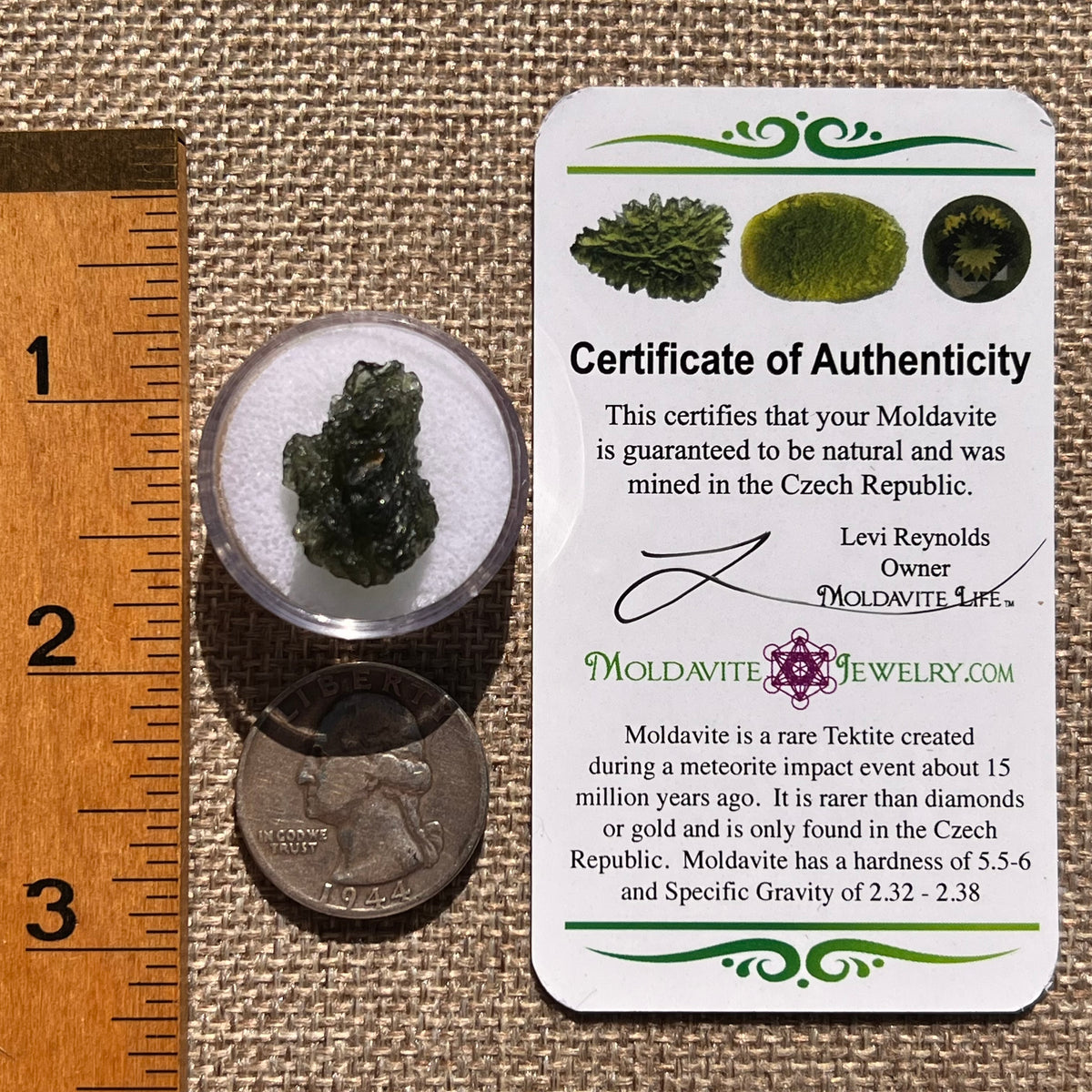 Moldavite 2.4 grams #2361-Moldavite Life