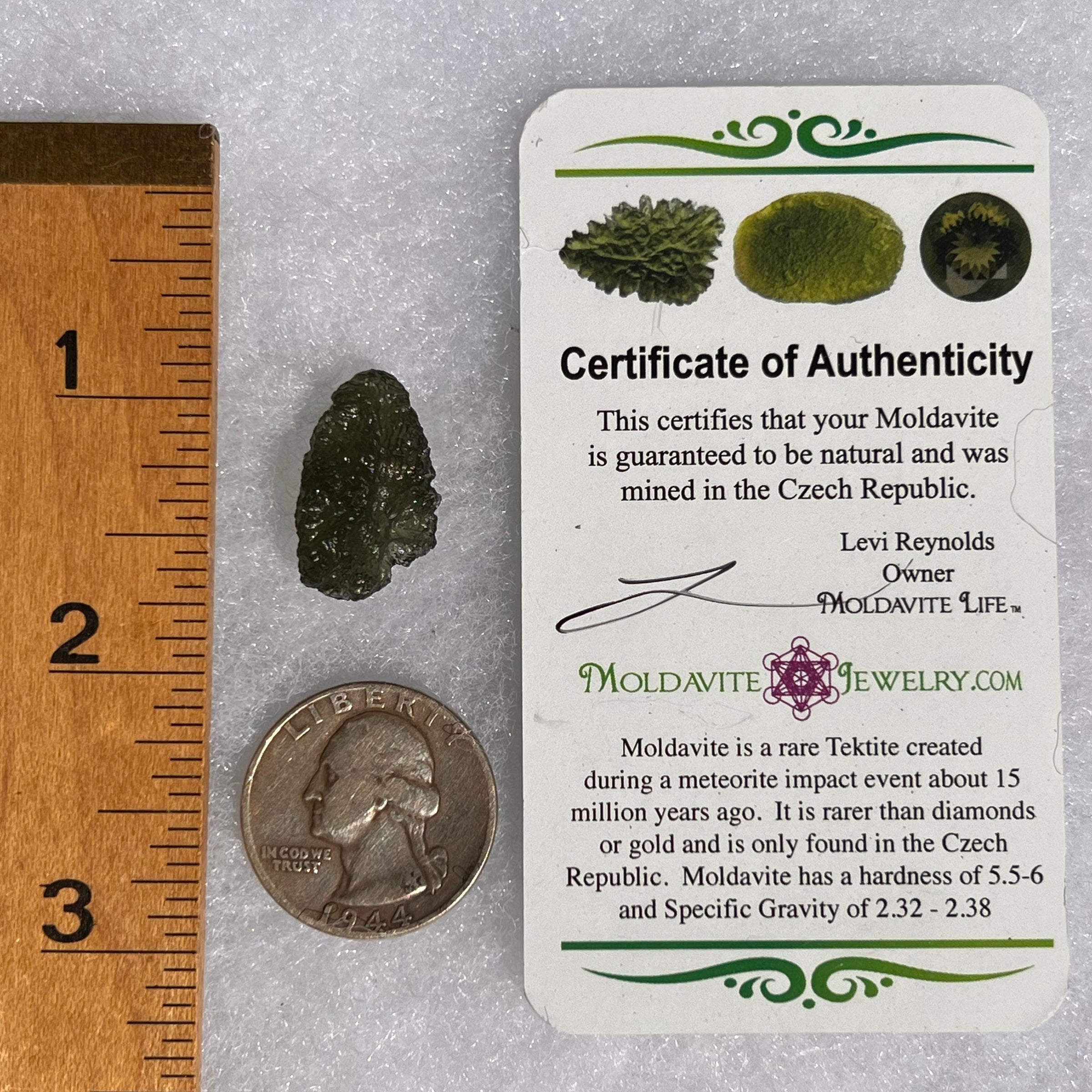 Moldavite 2.5 grams #1733-Moldavite Life