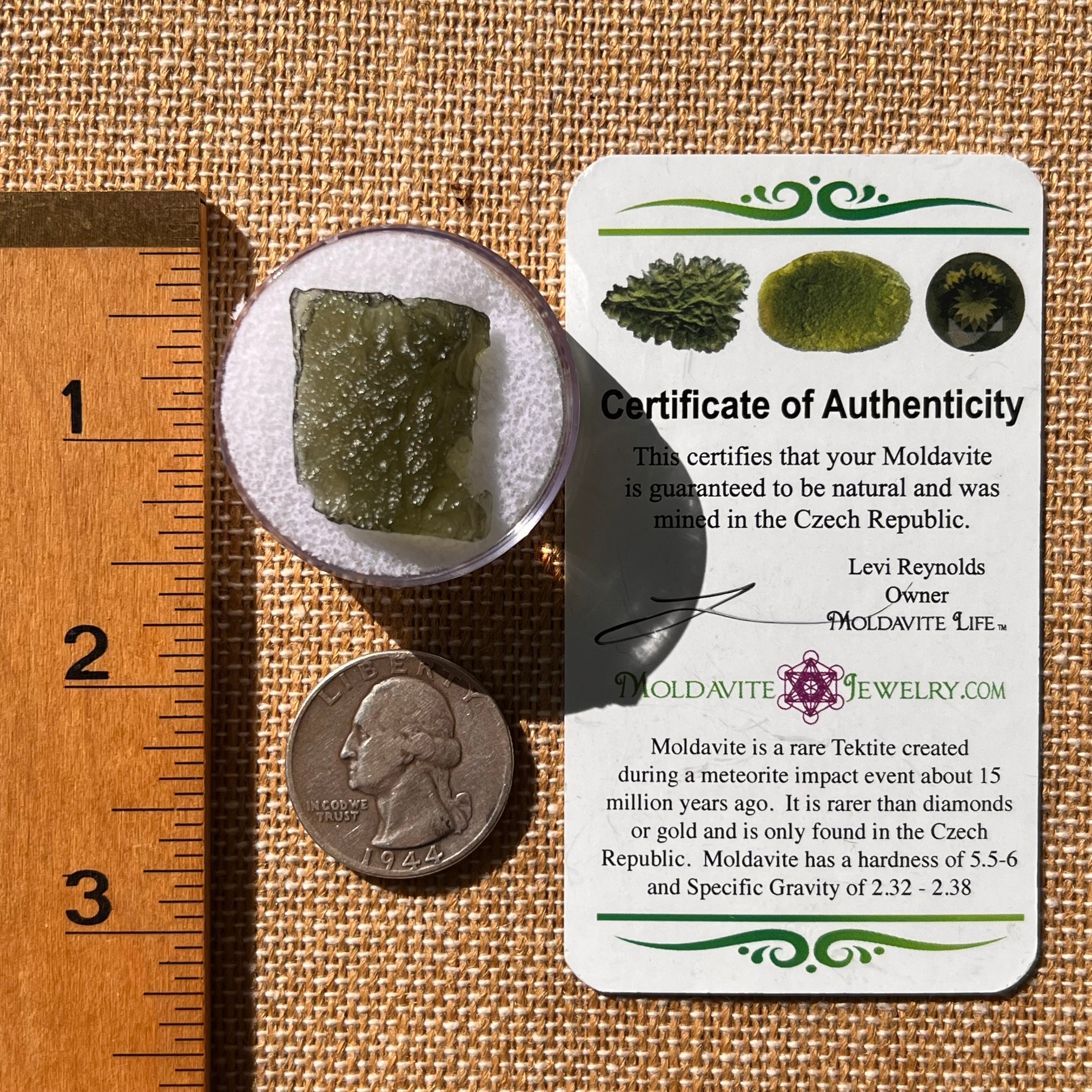 Moldavite 2.5 grams #2113-Moldavite Life